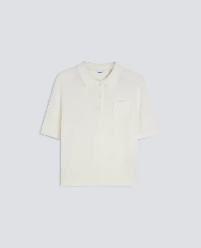 POLO A MANICHE CORTE IN FILATO DI PURO LINO - NATURALE sold by Aspesi