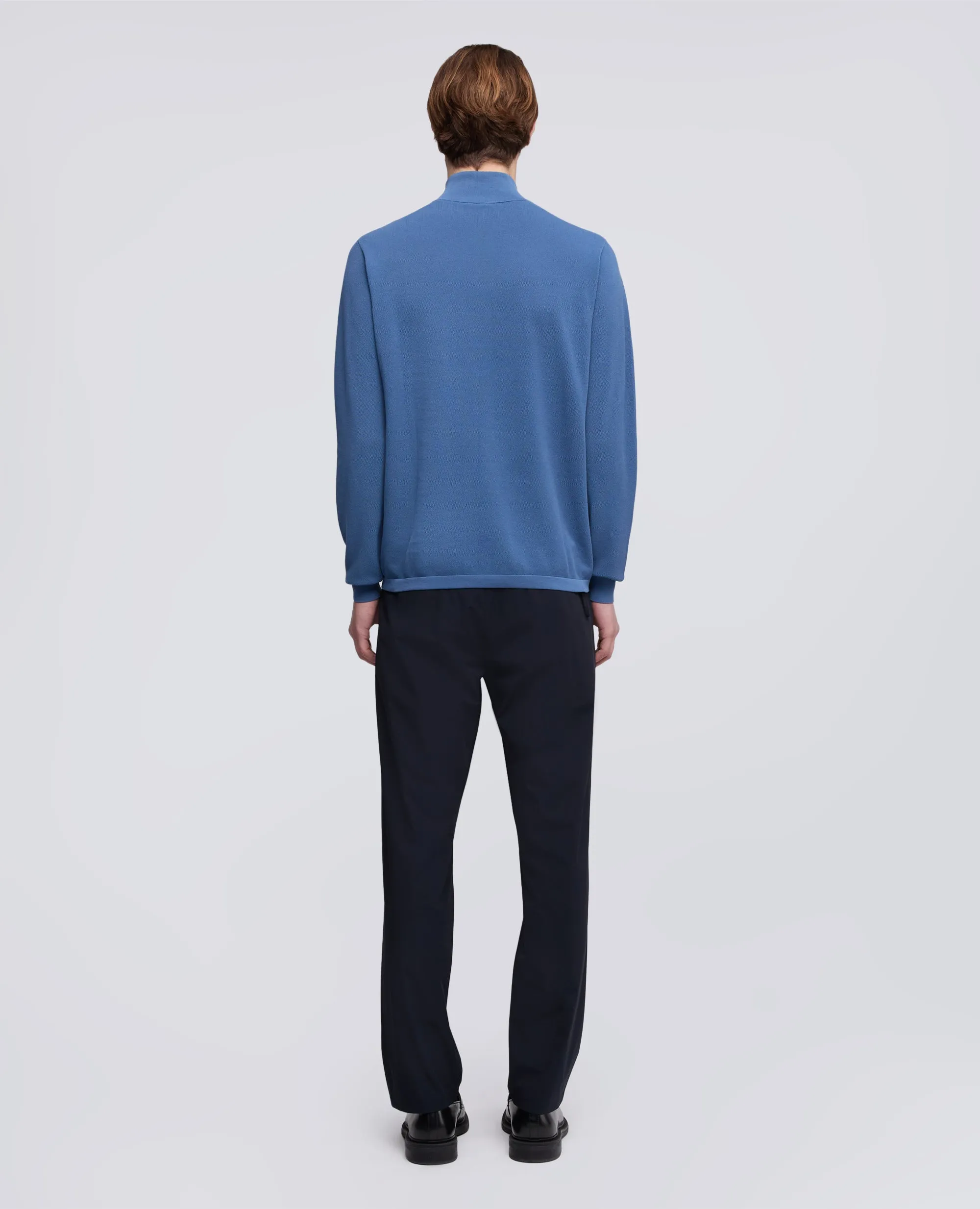 MAGLIA CON ZIP IN COTONE PUNTO PIQUET TINTO CAPO - AVIO sold by Aspesi product image thumbnail 3