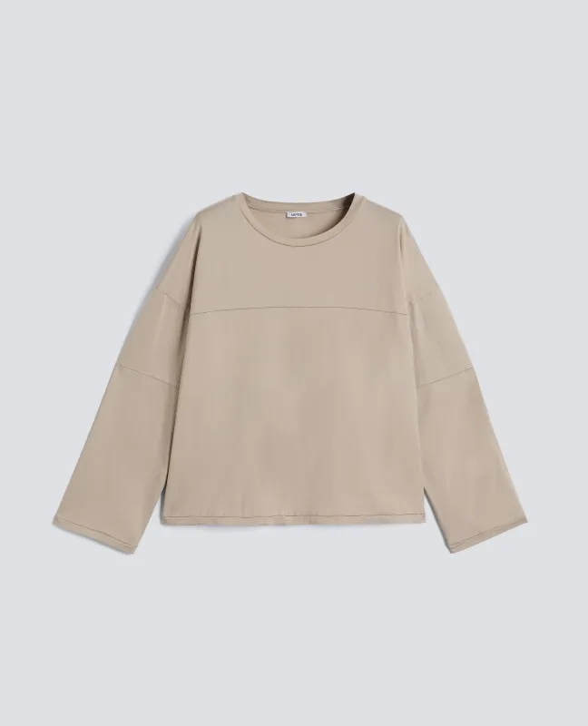 T-SHIRT IN JERSEY DI COTONE - SABBIA sold by Aspesi