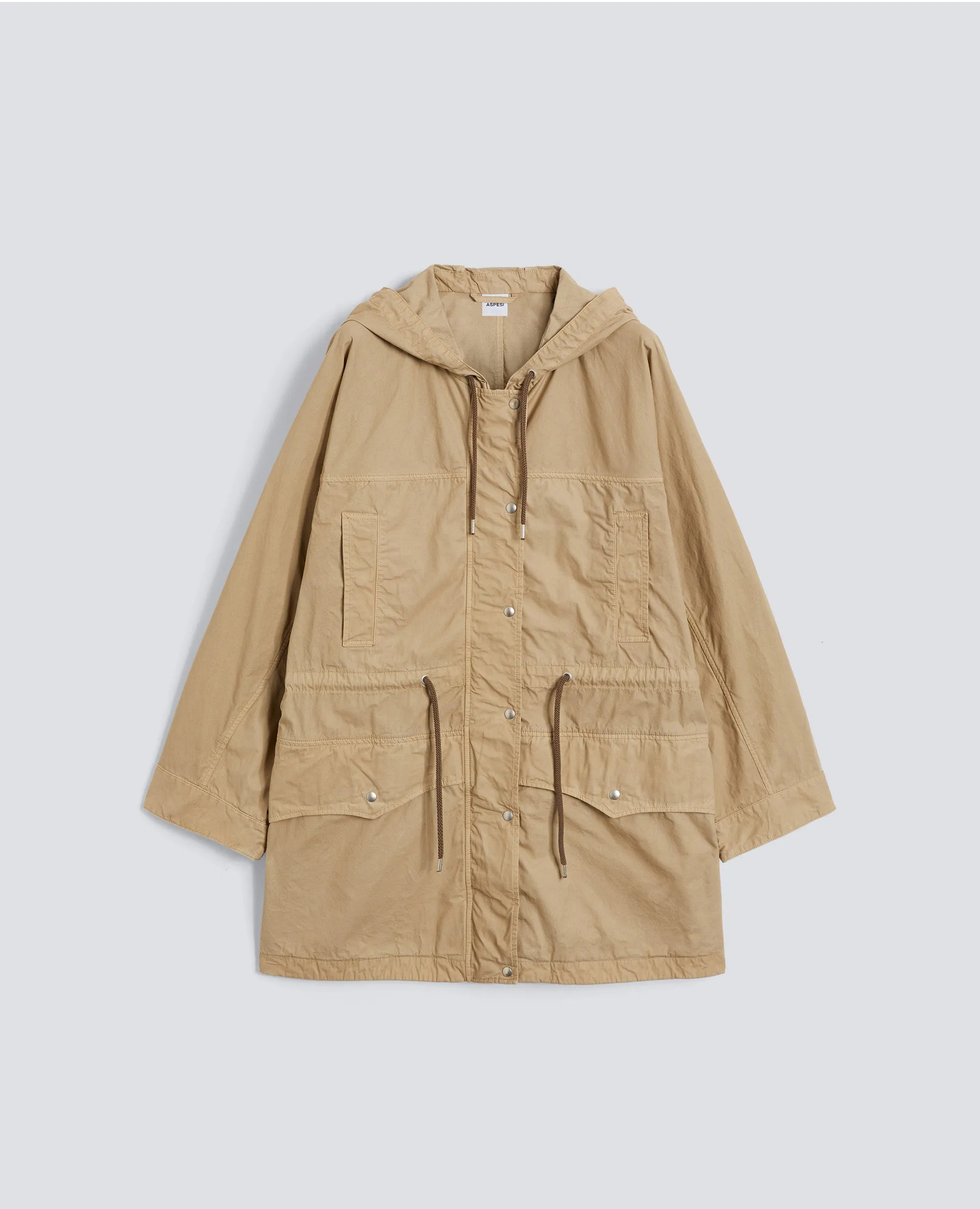 PARKA IN TELA DI COTONE TINTO CAPO - BEIGE sold by Aspesi