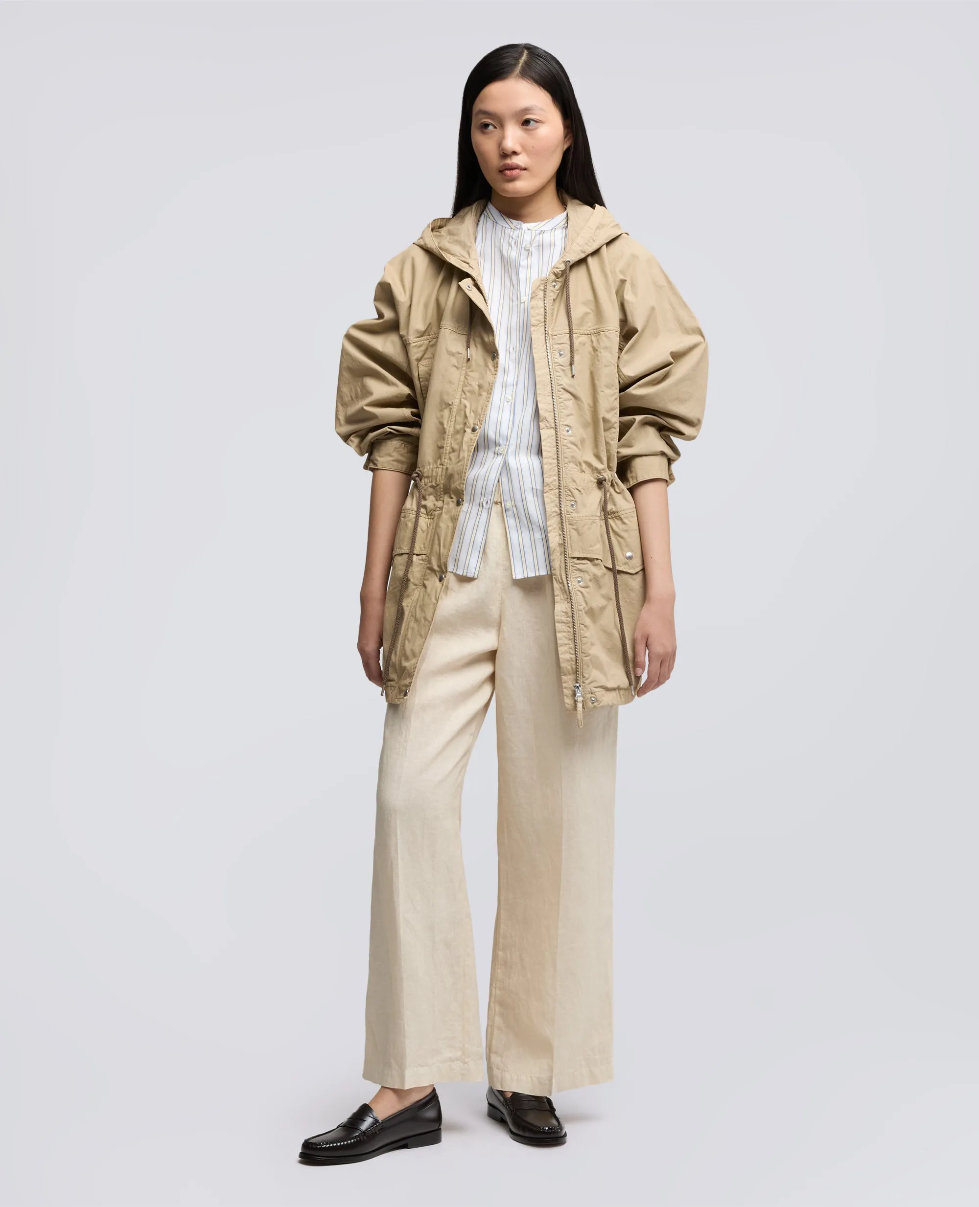 PARKA IN TELA DI COTONE TINTO CAPO - BEIGE sold by Aspesi product image thumbnail 2