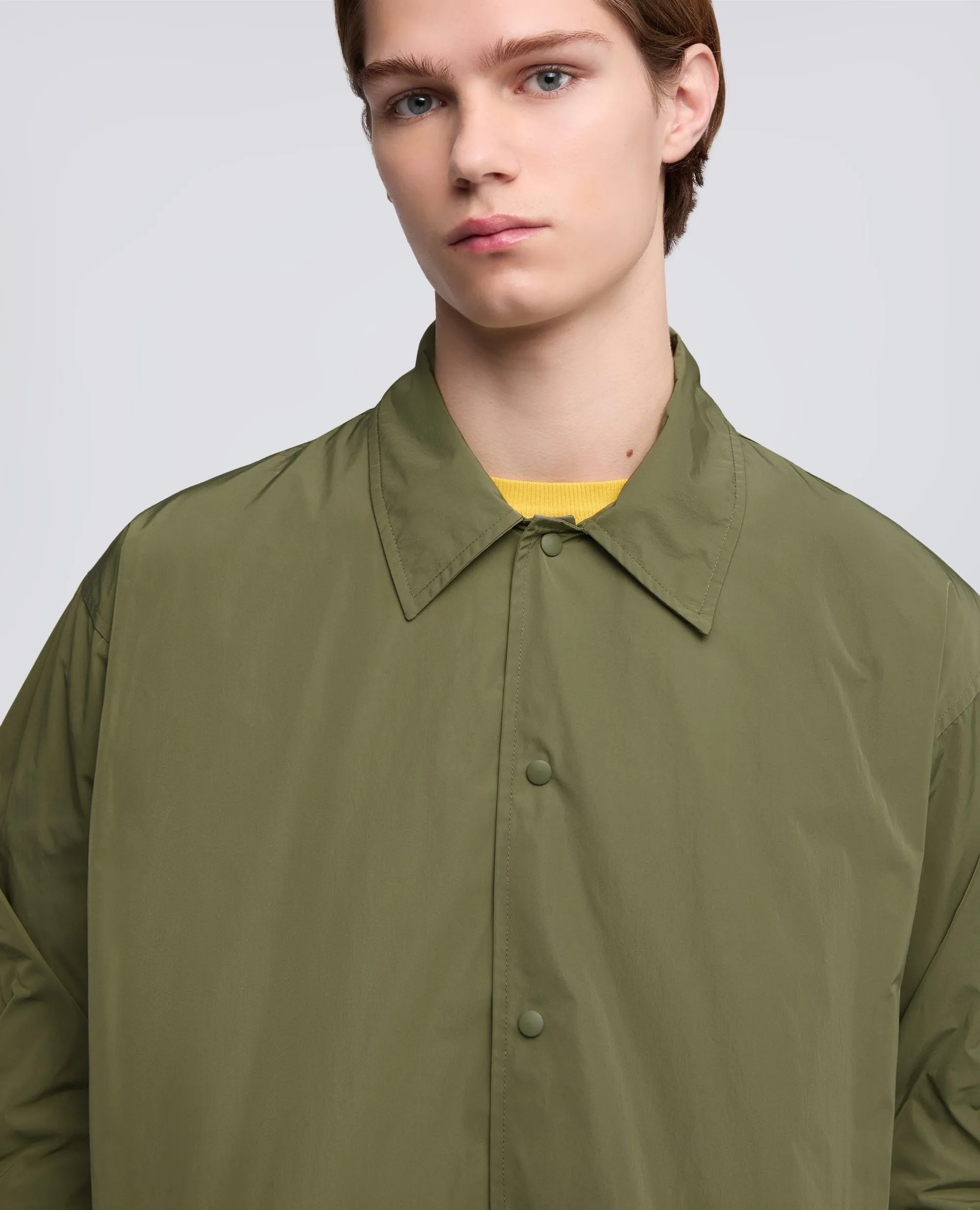 CAMICIA IN TAFFETA FODERATA IN NYLON LEGGERO - VERDE sold by Aspesi product image thumbnail 4