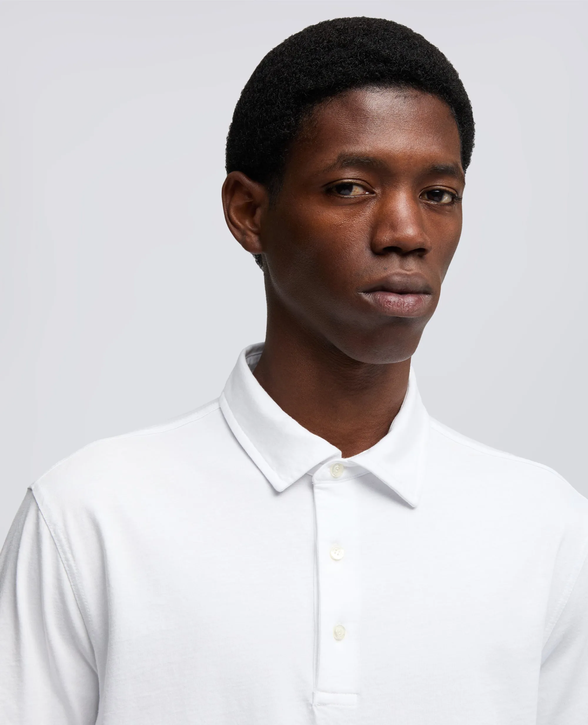 POLO IN JERSEY DI COTONE - BIANCO sold by Aspesi product image thumbnail 4