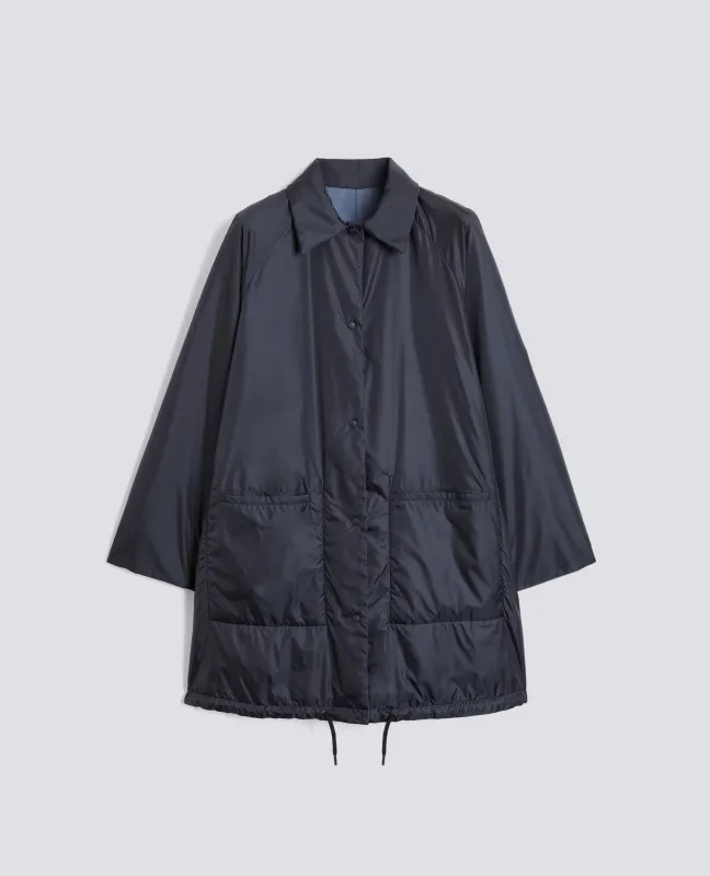 CAPPOTTO REVERSIBILE BICOLORE IN NYLON - NAVY+AVIO made by Aspesi
