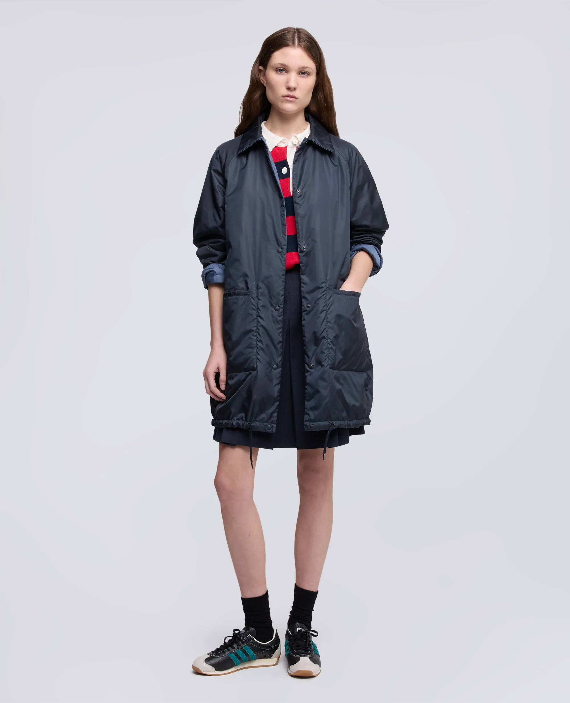CAPPOTTO REVERSIBILE BICOLORE IN NYLON - NAVY+AVIO sold by Aspesi product image thumbnail 2