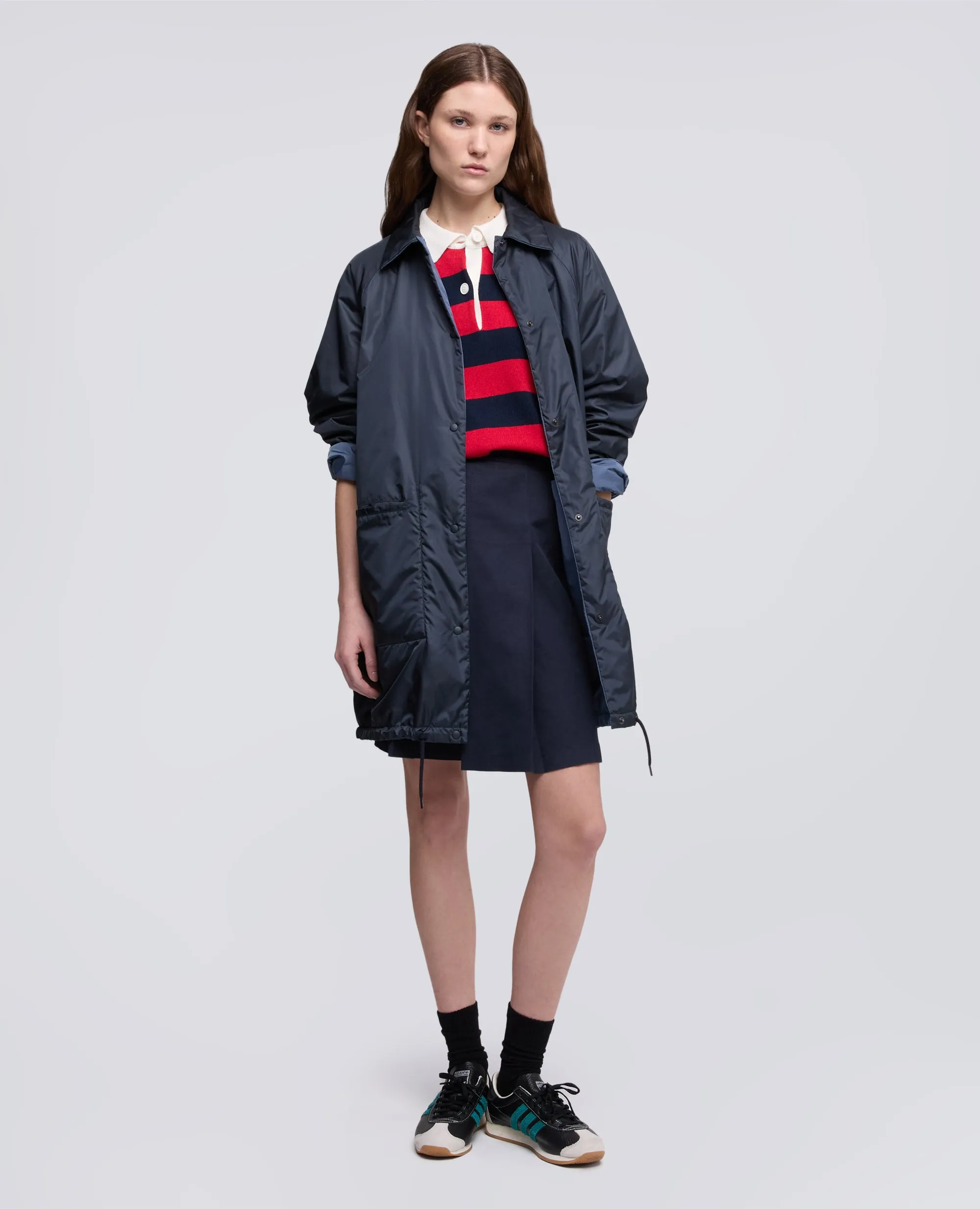 POLO IN COTONE A MANICHE CORTE - ROSSO/BLU sold by Aspesi product image thumbnail 2