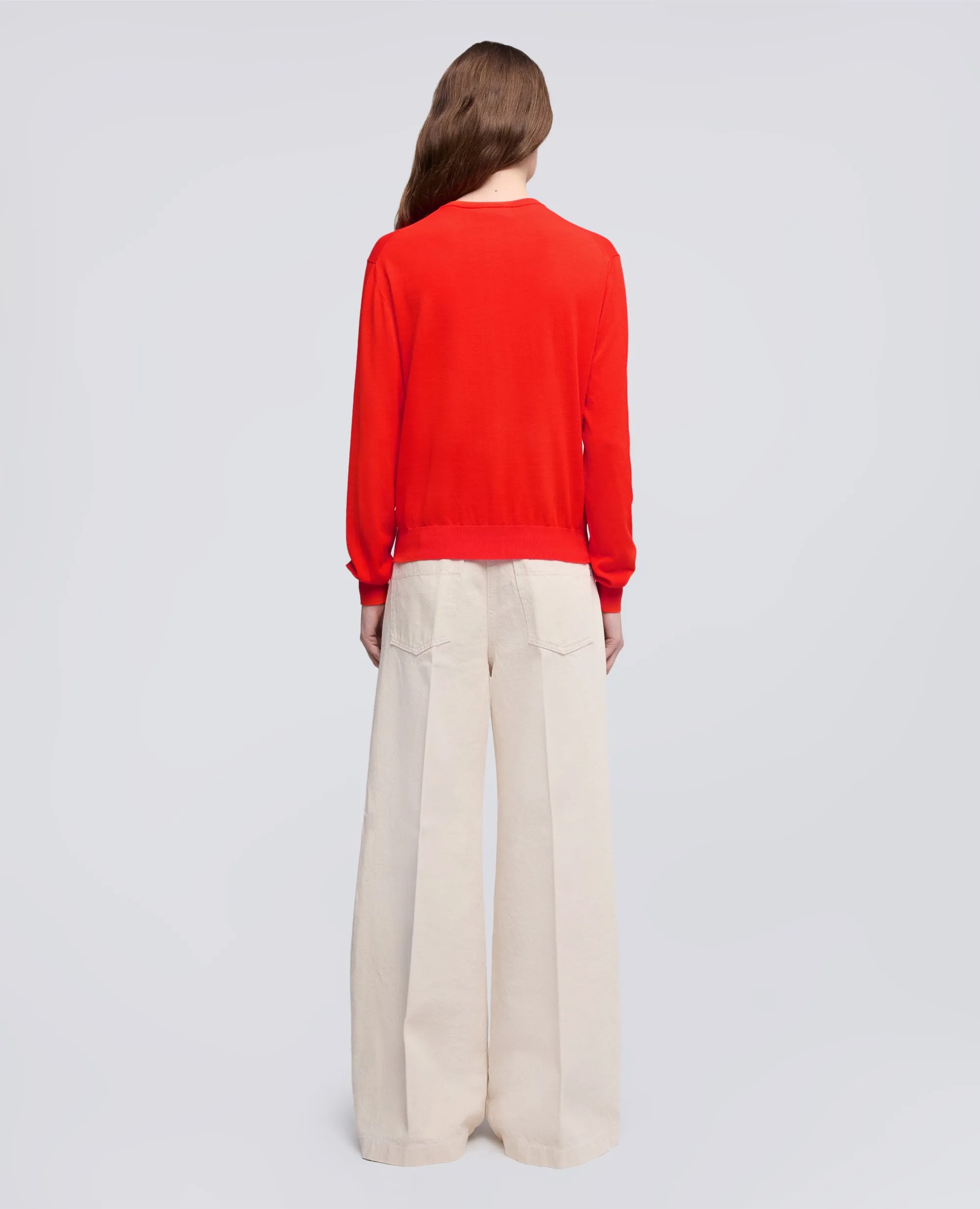 CARDIGAN GIROCOLLO IN COTONE - CORALLO sold by Aspesi product image thumbnail 3