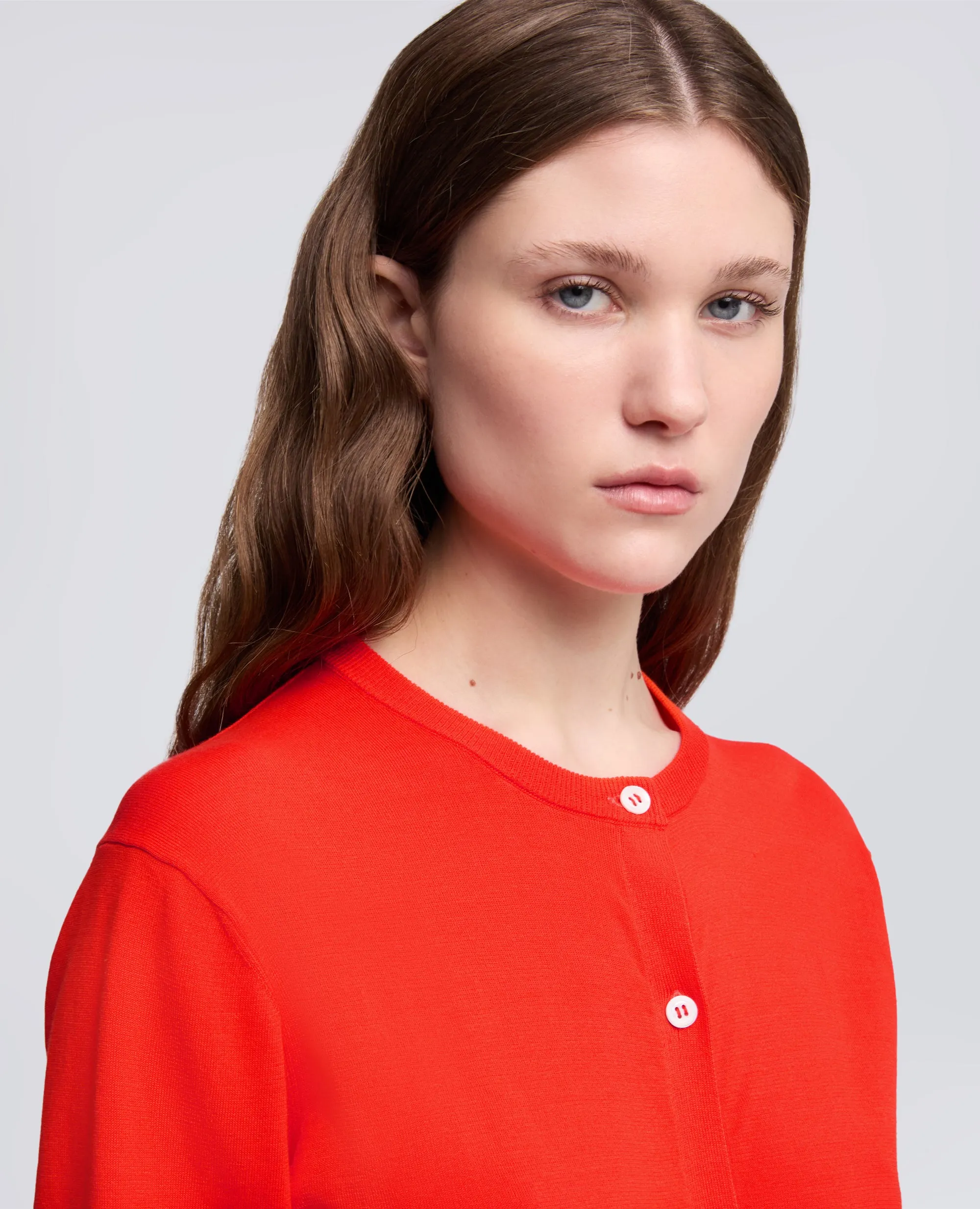 CARDIGAN GIROCOLLO IN COTONE - CORALLO sold by Aspesi product image thumbnail 4