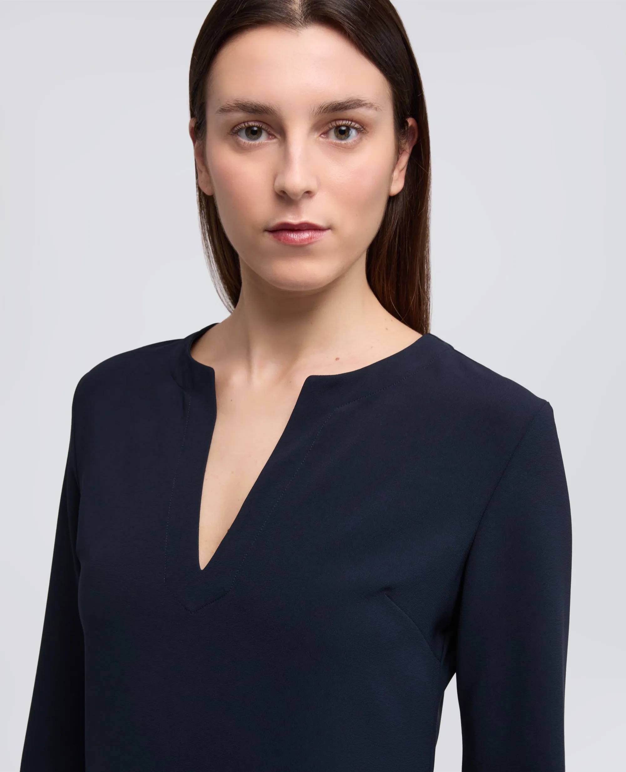 ABITO IN CADY CREPE IN TRIACETATO POLIESTERE - NAVY sold by Aspesi product image thumbnail 4