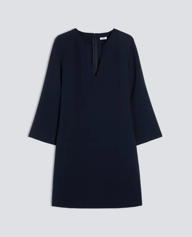 ABITO IN CADY CREPE IN TRIACETATO POLIESTERE - NAVY made by Aspesi