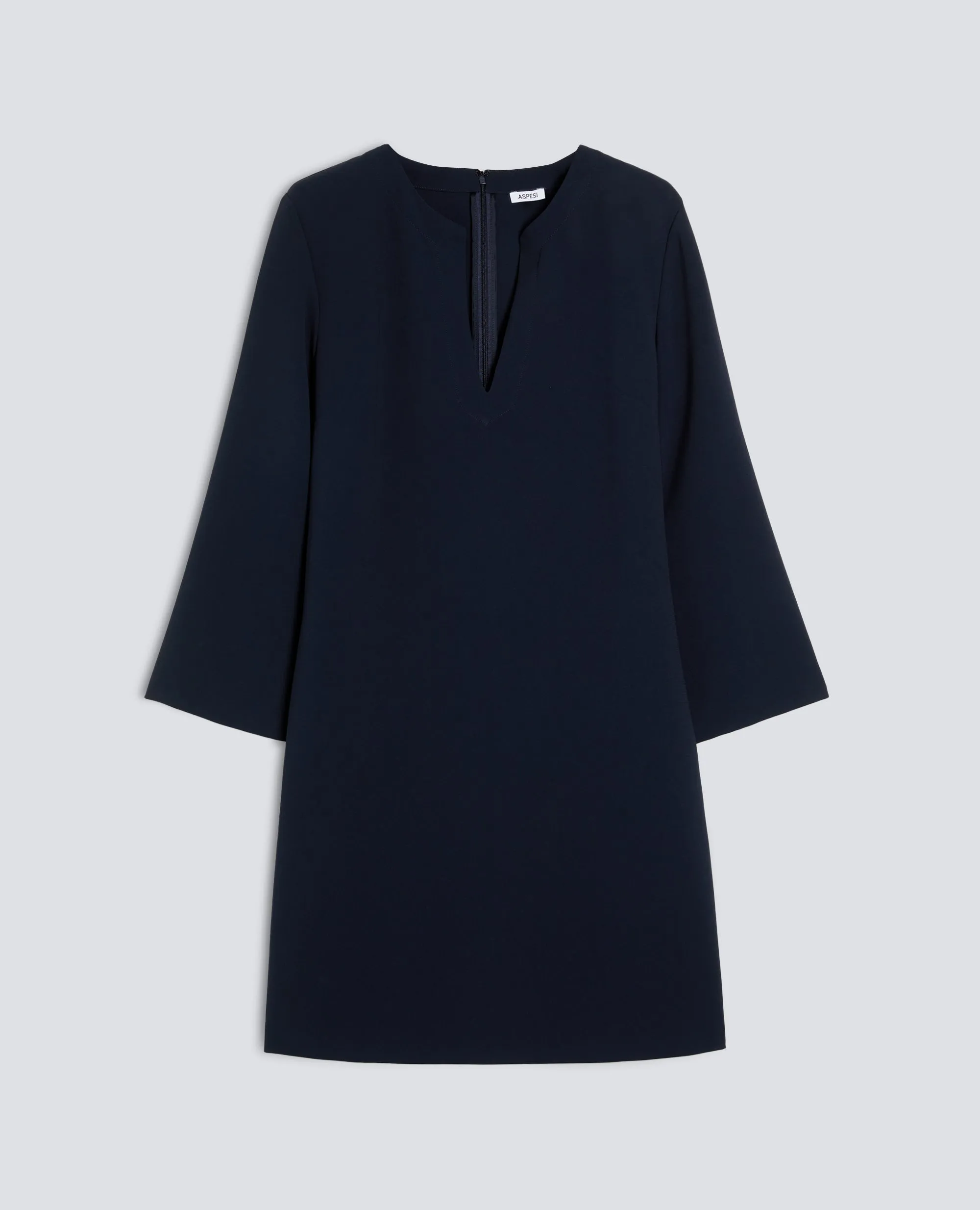 ABITO IN CADY CREPE IN TRIACETATO POLIESTERE - NAVY sold by Aspesi