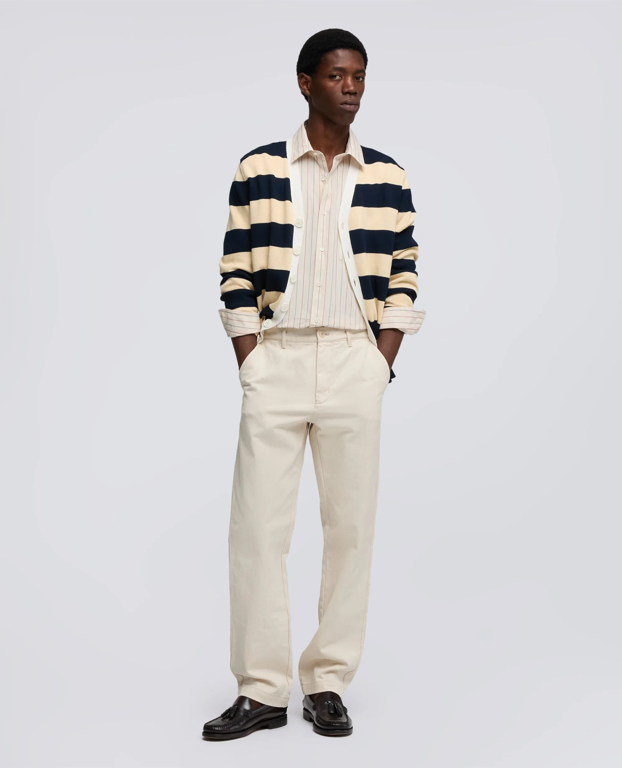 PANTALONE IN BULL DI COTONE NATURALE - NATURALE sold by Aspesi product image thumbnail 2