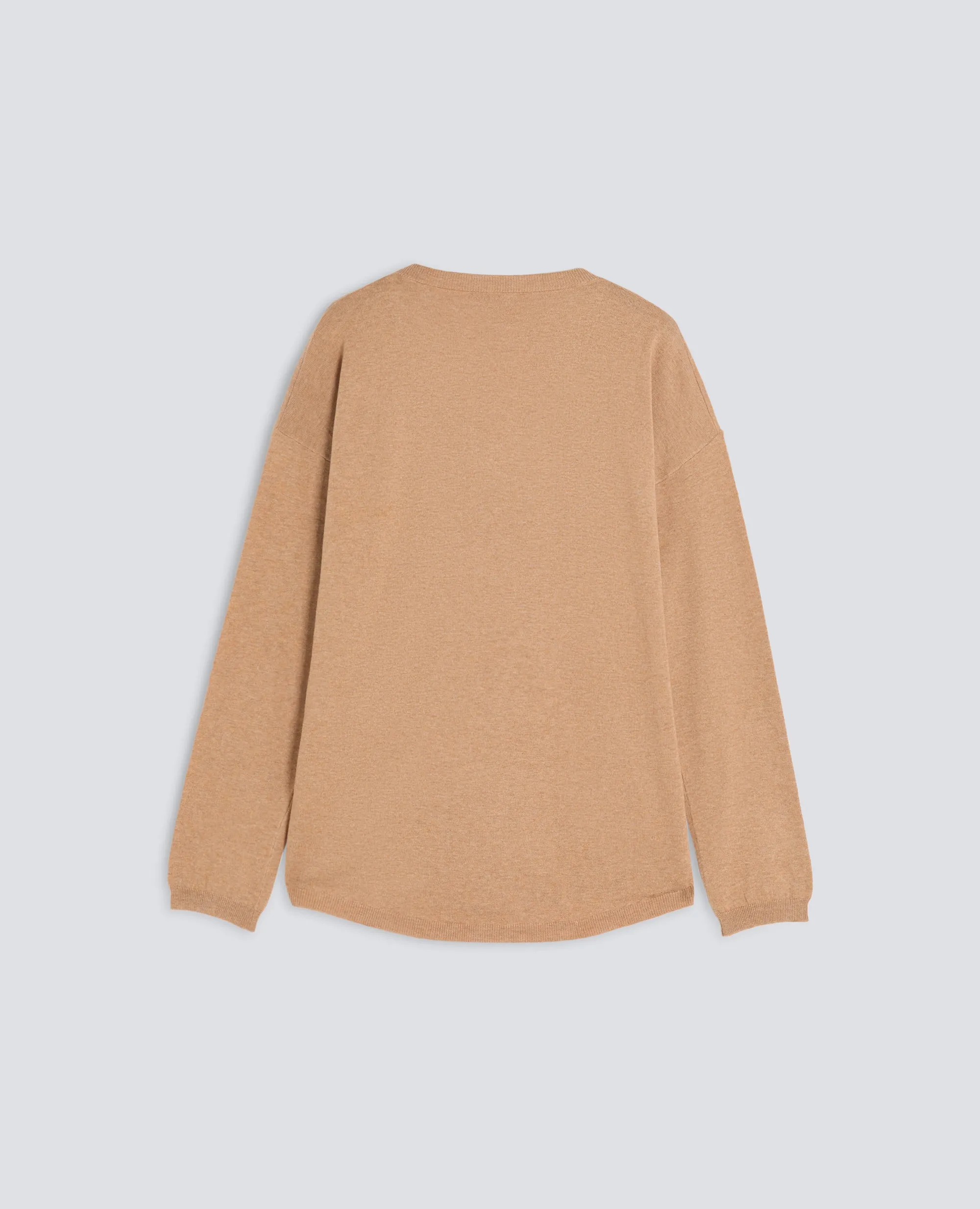 MAGLIA IN MISTO COTONE, LANA E CASHMERE CON SCOLLO A V - BEIGE sold by Aspesi product image thumbnail 2