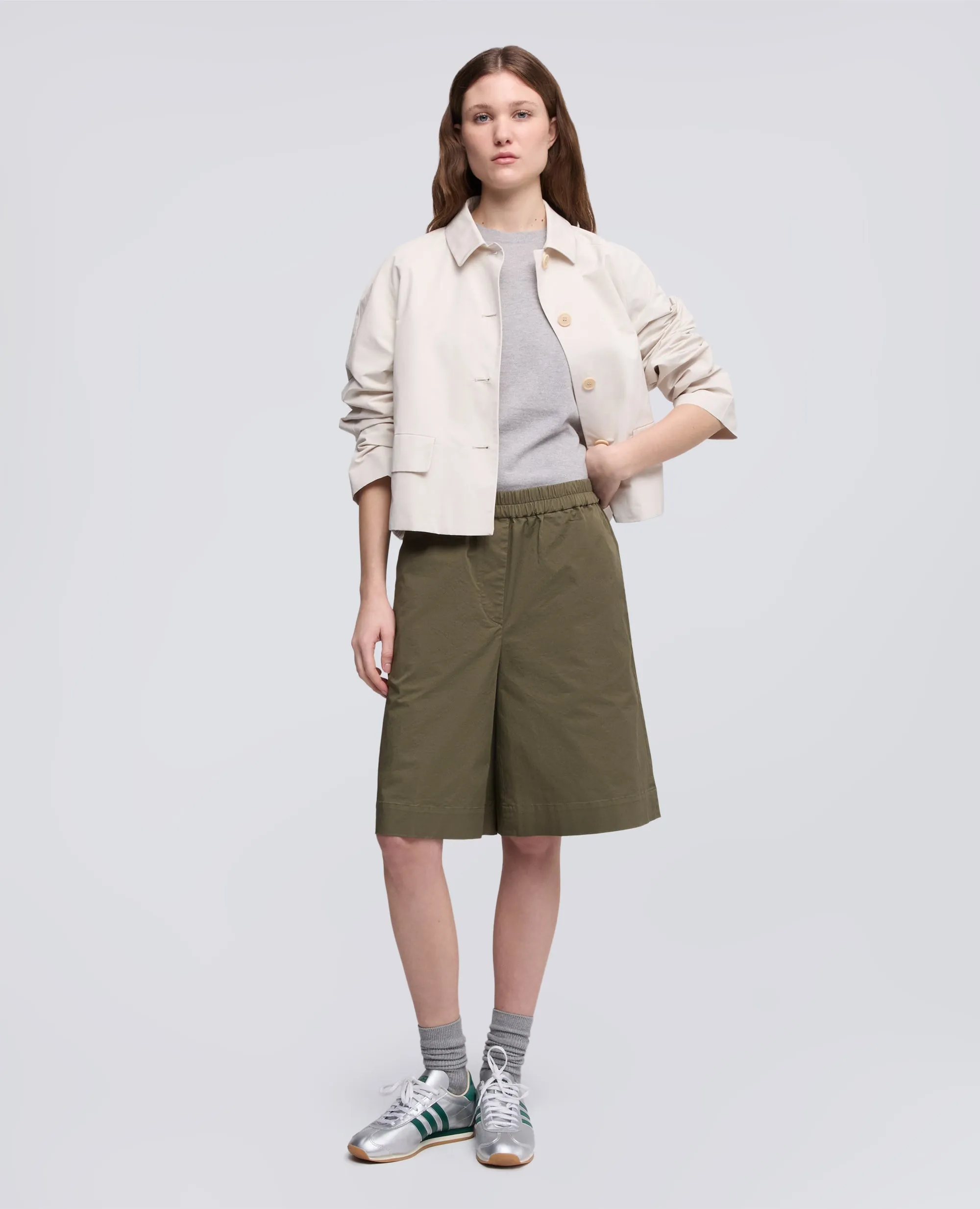 T-SHIRT DI MAGLIA IN MISTO SETA, COTONE E CASHMERE - GRIGIO sold by Aspesi product image thumbnail 2