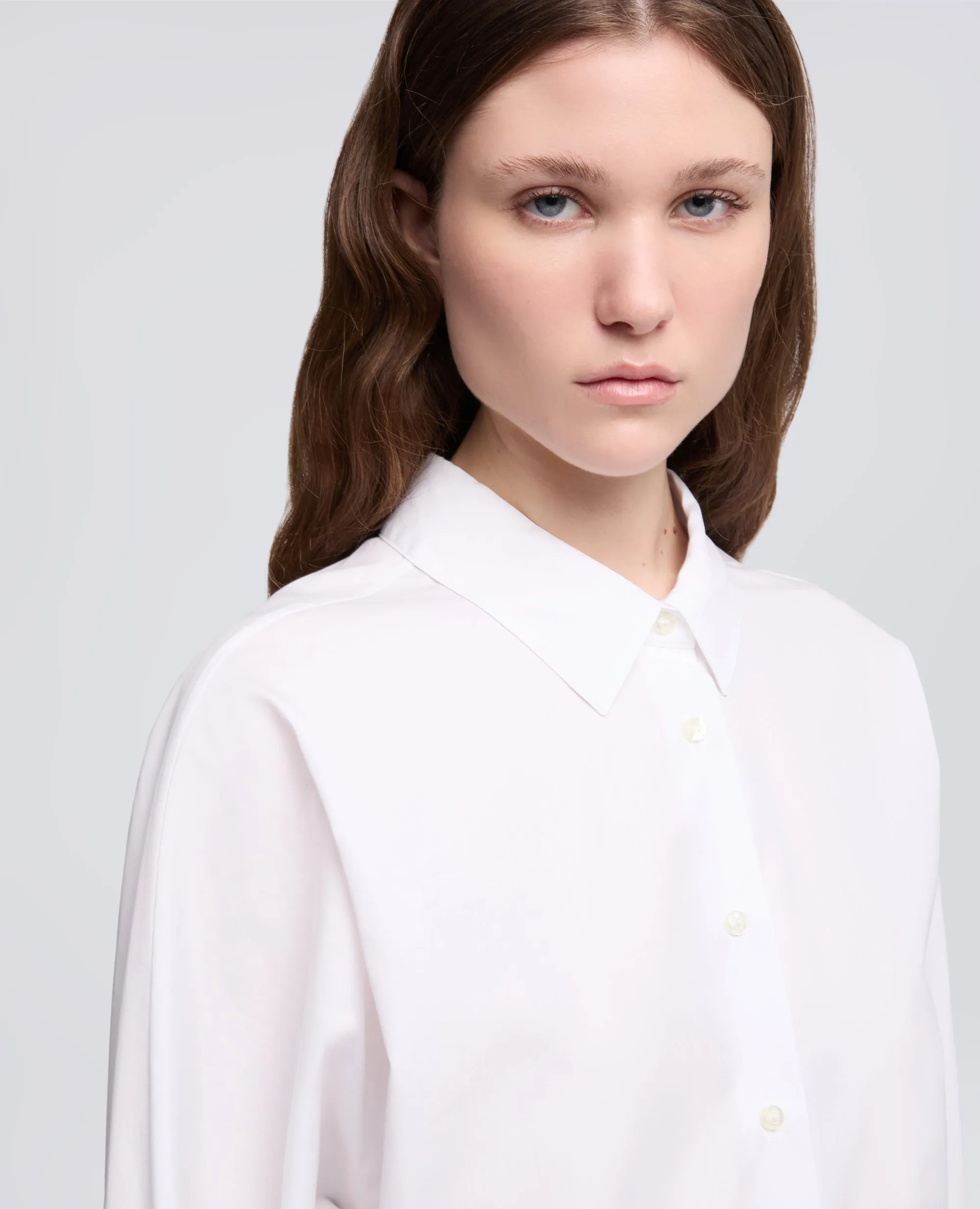 CAMICIA IN POPELINE DI COTONE - BIANCO sold by Aspesi product image thumbnail 4