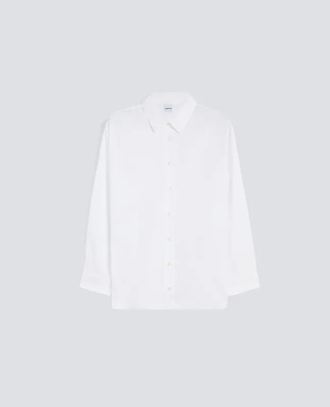 CAMICIA IN POPELINE DI COTONE - BIANCO sold by Aspesi