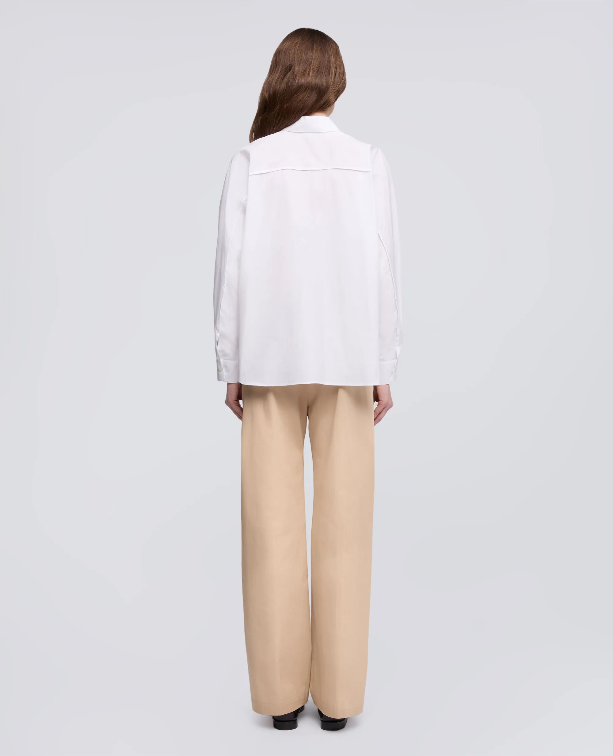 CAMICIA IN POPELINE DI COTONE - BIANCO sold by Aspesi product image thumbnail 3