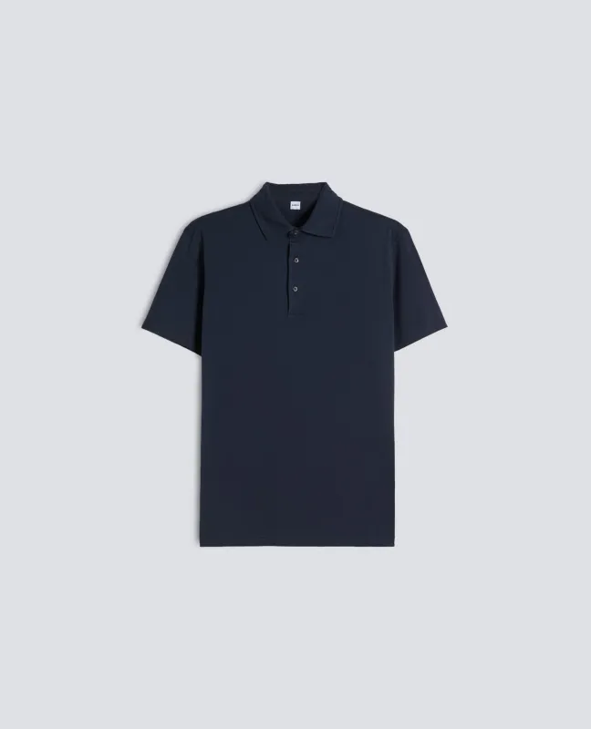 POLO IN JERSEY DI COTONE - NAVY made by Aspesi