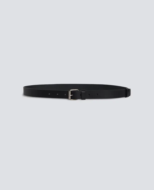 CINTURA DA UOMO IN PELLE - NERO made by Aspesi