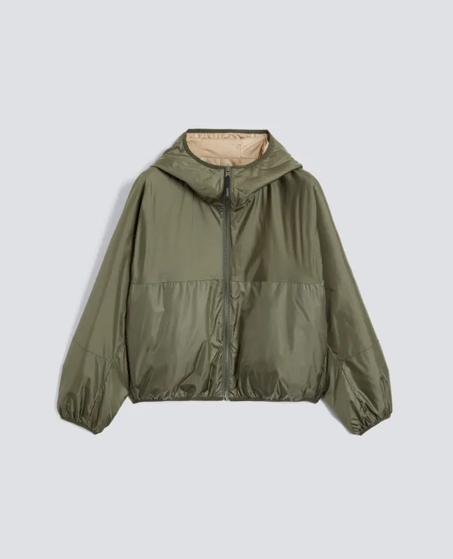 GIUBBOTTO REVERSIBILE BICOLORE IN NYLON - VERDE+BEIGE made by Aspesi