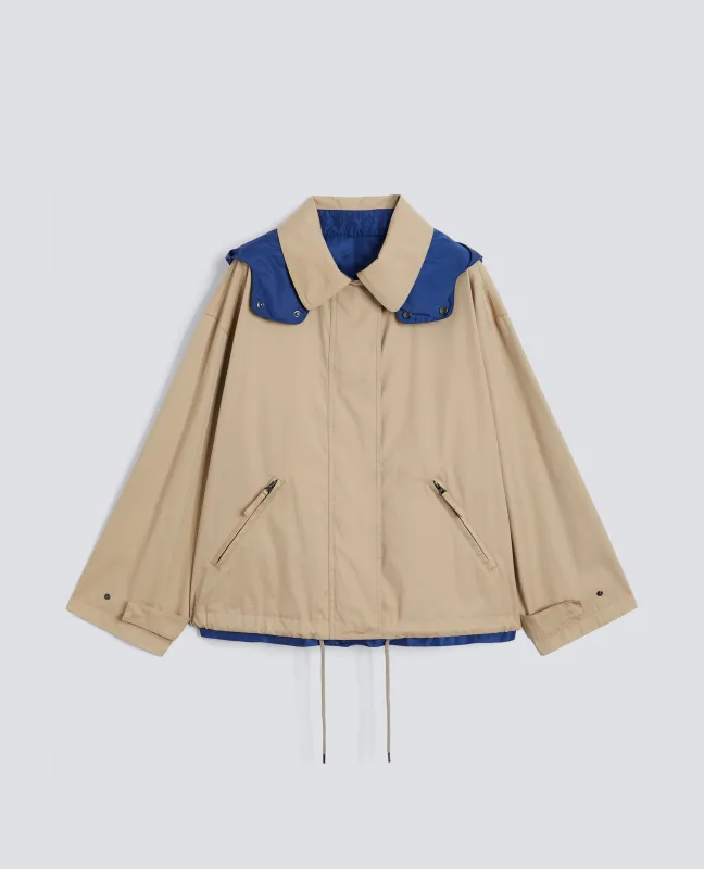 GIUBBOTTO REVERSIBILE IN TWILL DI COTONE POLIAMMIDE E NYLON - COLONIALE sold by Aspesi