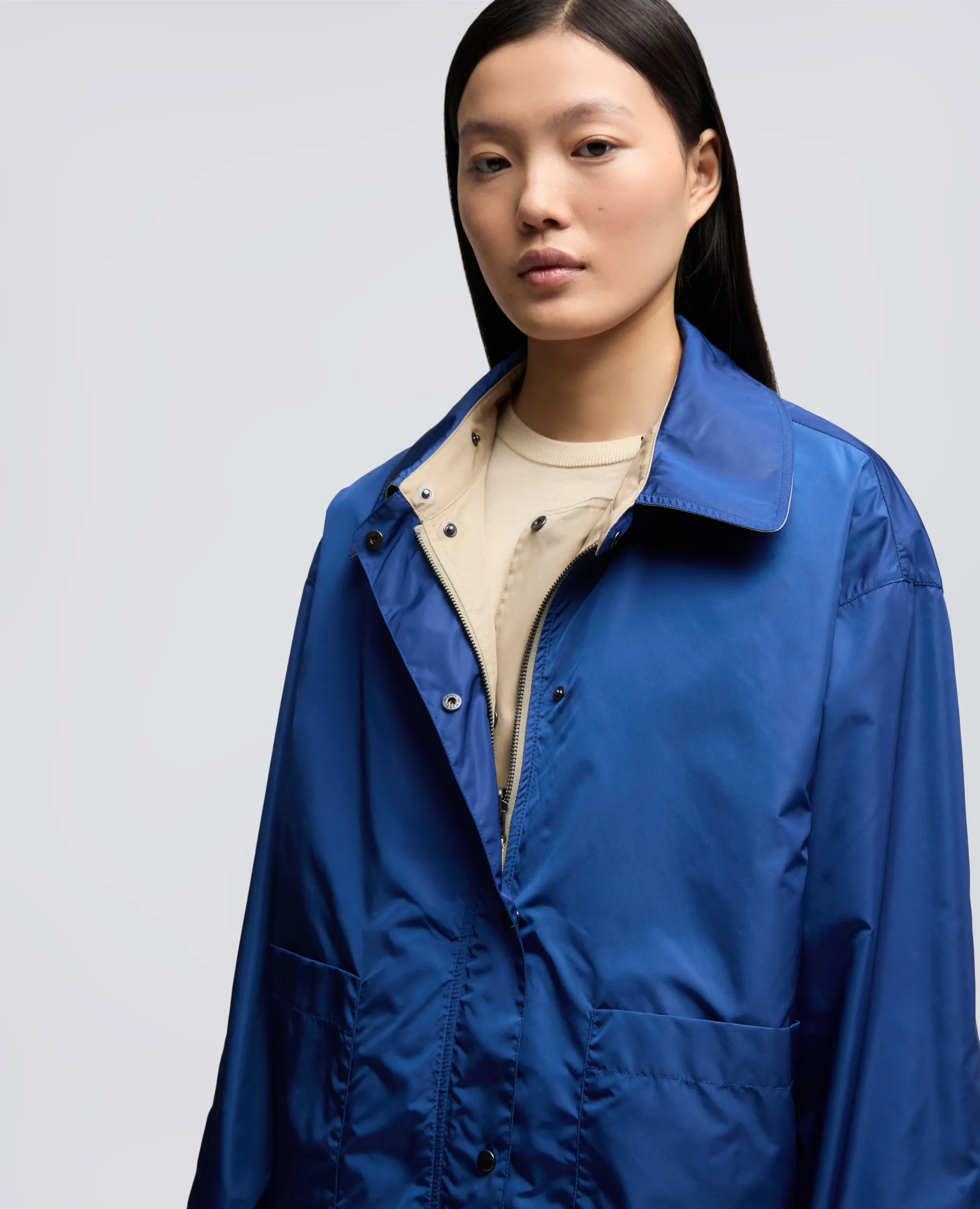 GIUBBOTTO REVERSIBILE IN TWILL DI COTONE POLIAMMIDE E NYLON - COLONIALE sold by Aspesi product image thumbnail 4