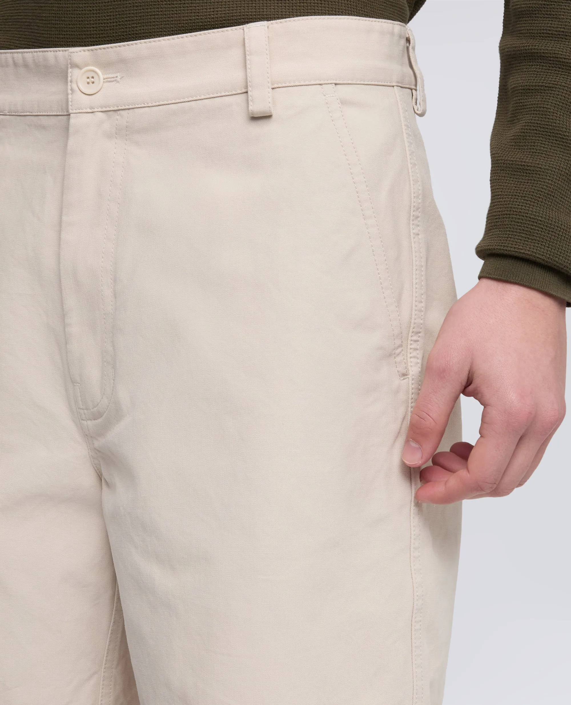 BERMUDA IN CANVAS DI COTONE TINTO PEZZA - GESSO sold by Aspesi product image thumbnail 4