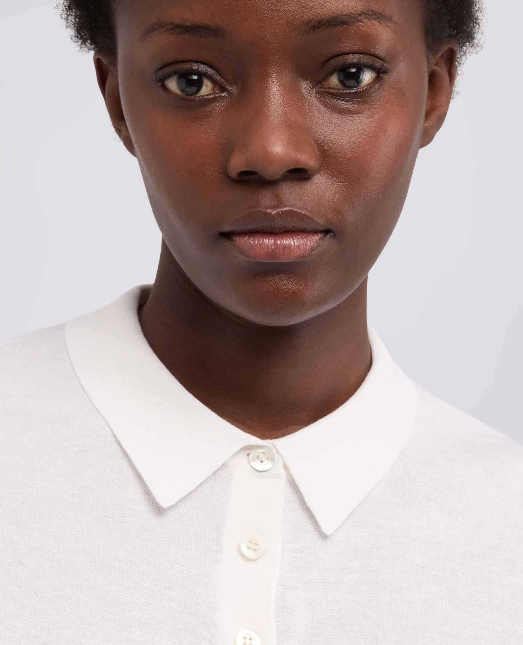 POLO IN MISTO COTONE, SETA E LINO - BIANCO sold by Aspesi product image thumbnail 4