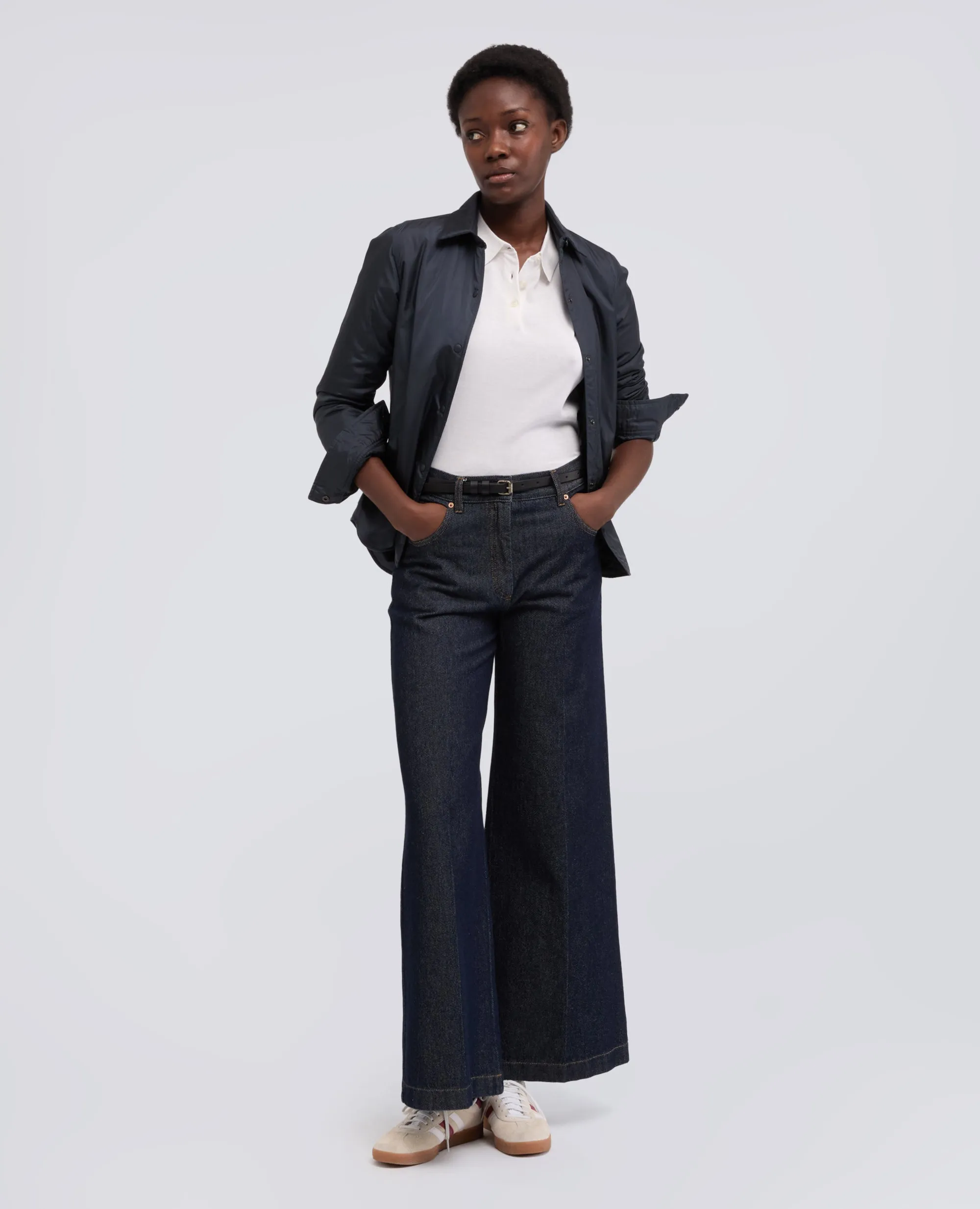 POLO IN MISTO COTONE, SETA E LINO - BIANCO sold by Aspesi product image thumbnail 2