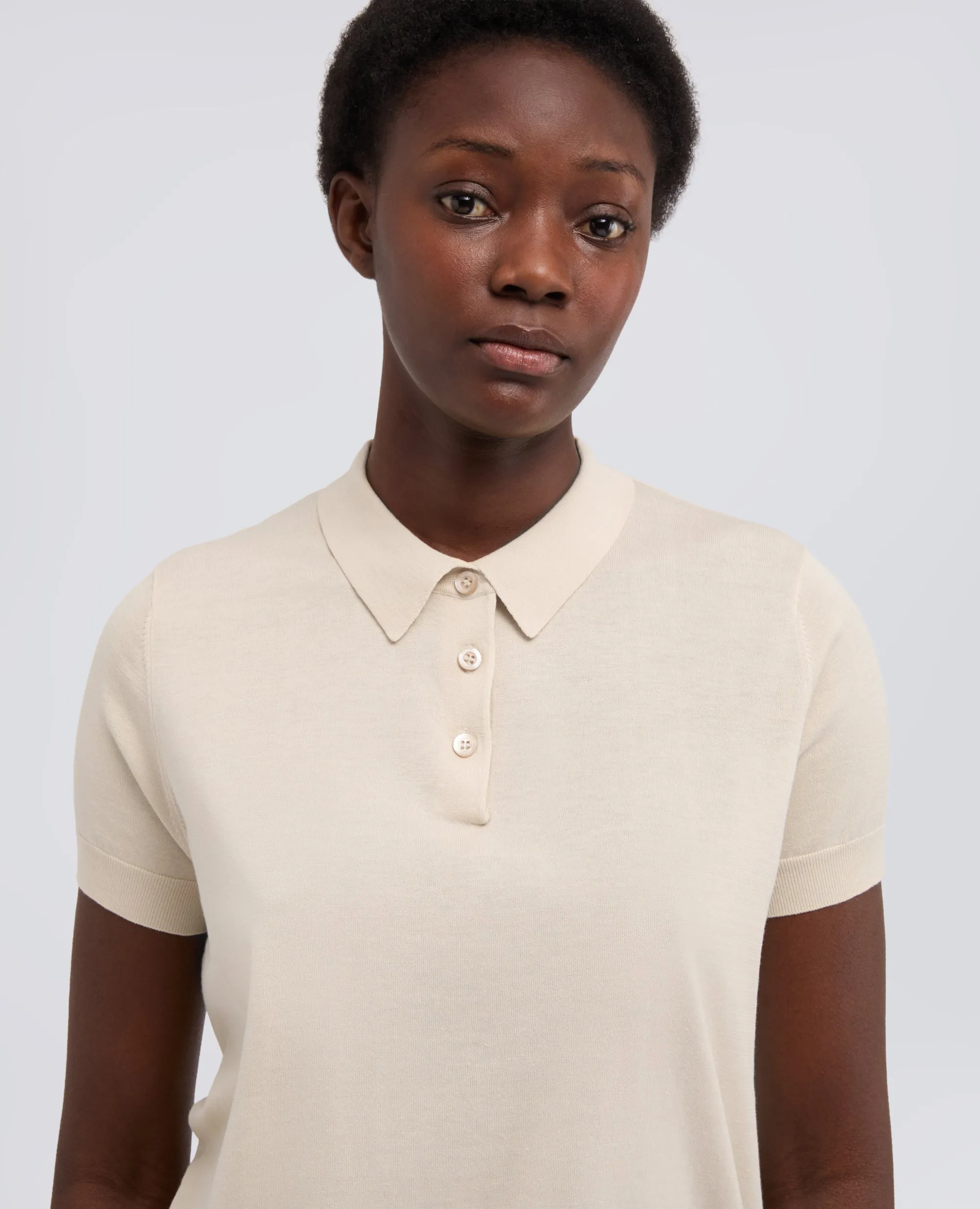 POLO IN MISTO COTONE, SETA E LINO - NATURALE sold by Aspesi product image thumbnail 4