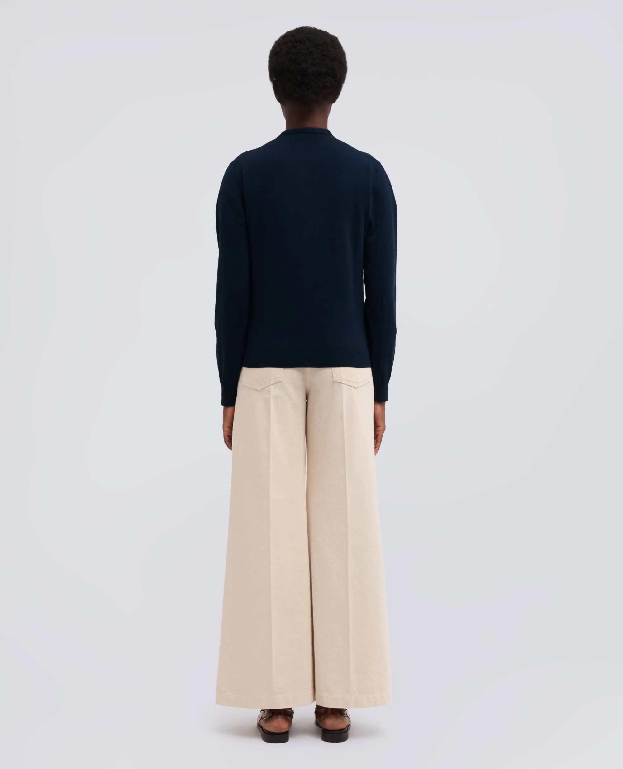 CARDIGAN GIROCOLLO IN COTONE - NAVY sold by Aspesi product image thumbnail 3