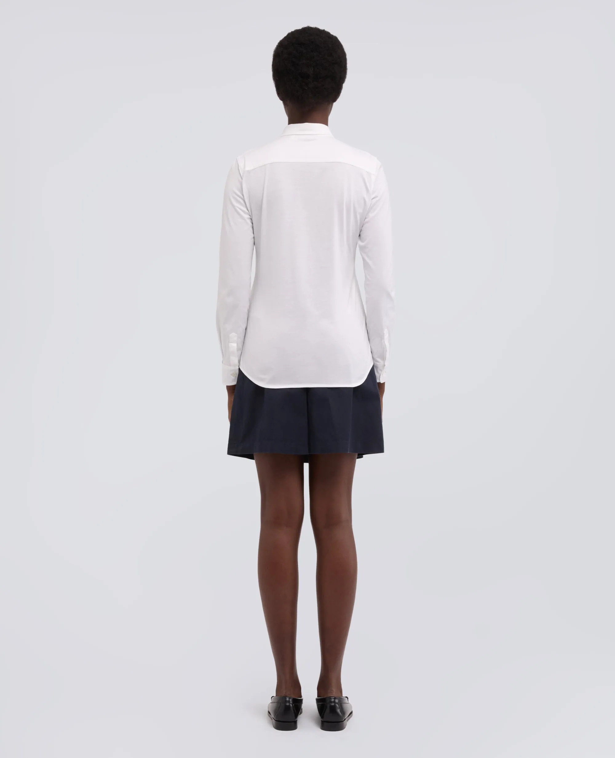 CAMICIA IN JERSEY DI COTONE - BIANCO sold by Aspesi product image thumbnail 3