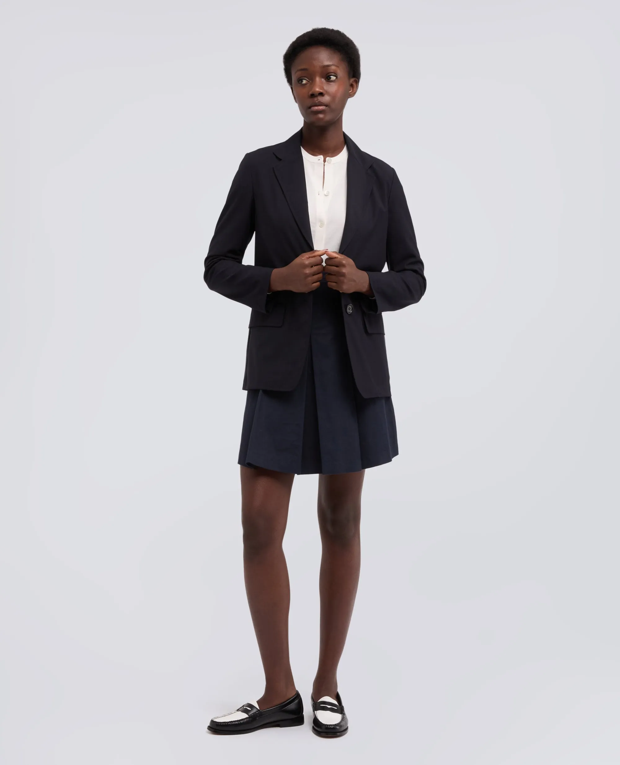 CARDIGAN GIROCOLLO IN COTONE - BIANCO sold by Aspesi product image thumbnail 2