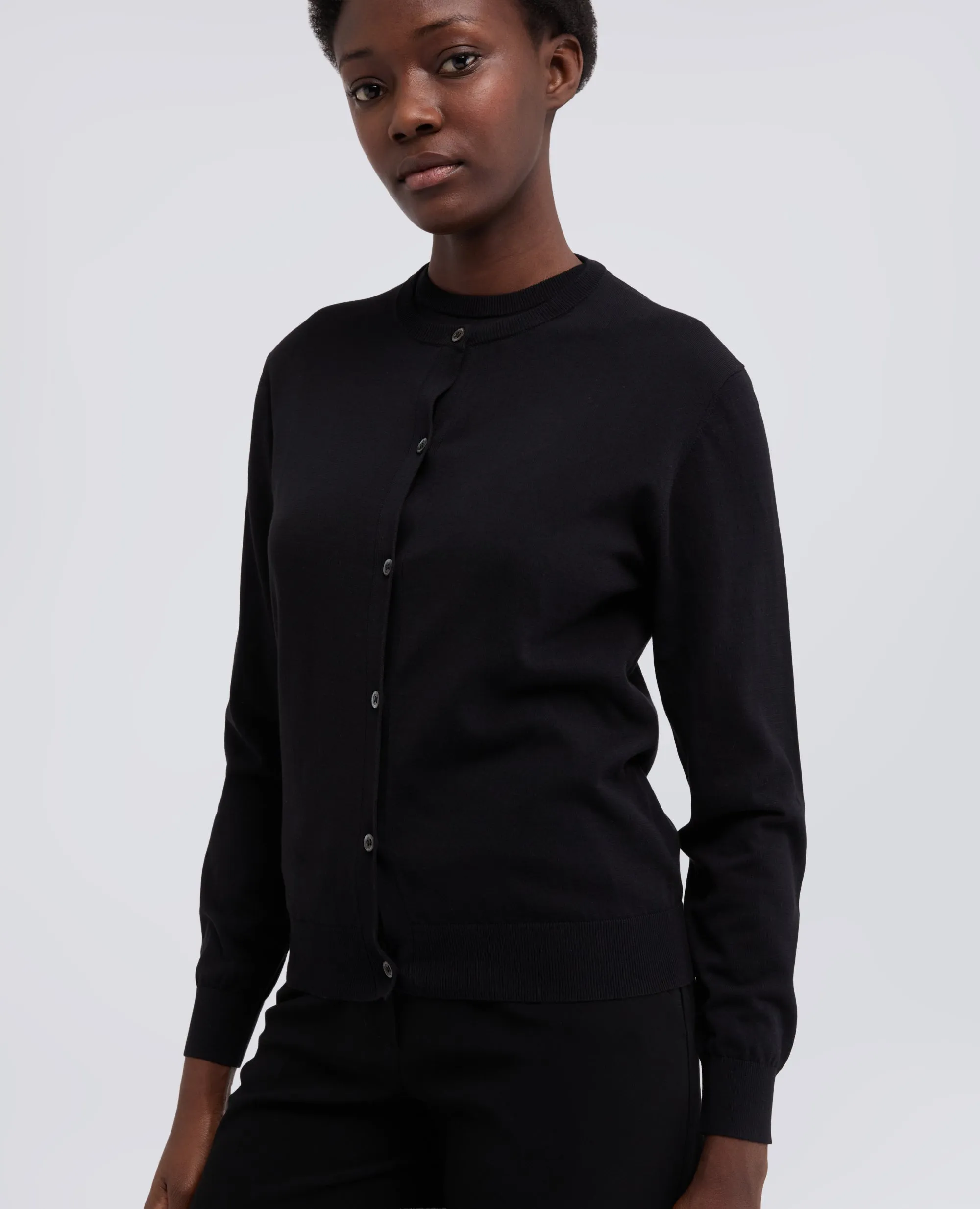 CARGIDAN GIROCOLLO IN COTONE - NERO sold by Aspesi product image thumbnail 4