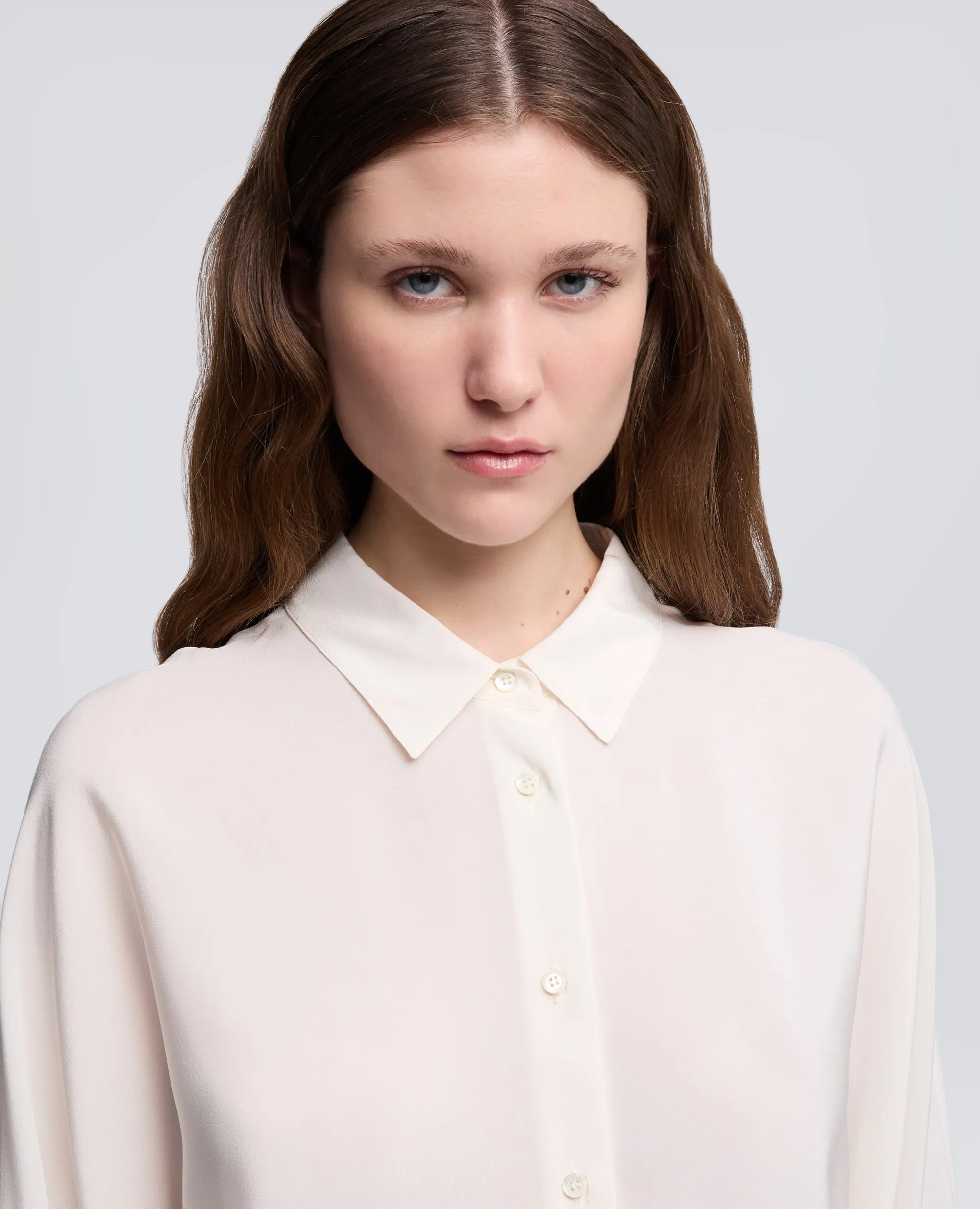CAMICIA IN CREPE DE CHINE DI SETA - NATURALE sold by Aspesi product image thumbnail 4