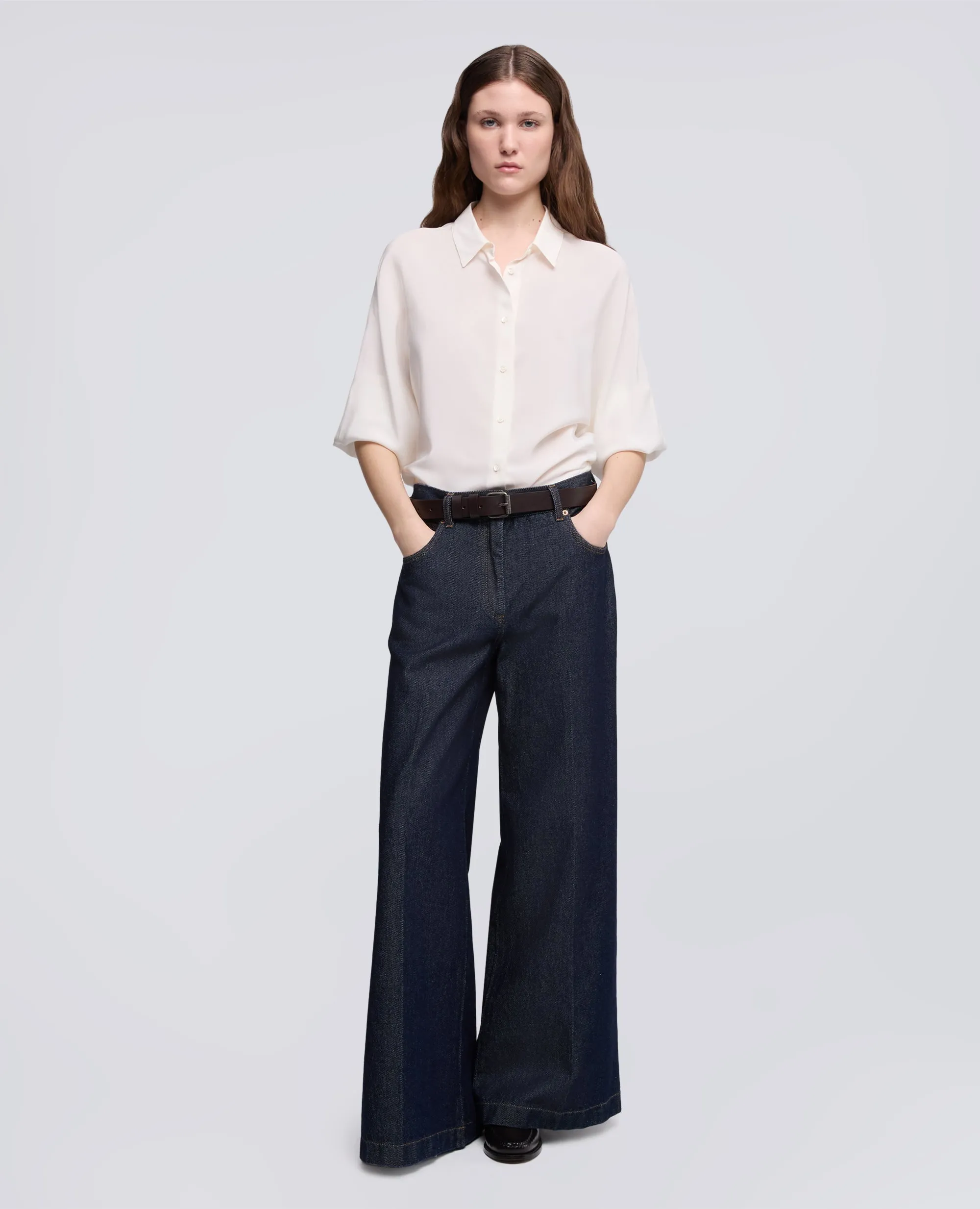 CAMICIA IN CREPE DE CHINE DI SETA - NATURALE sold by Aspesi product image thumbnail 2