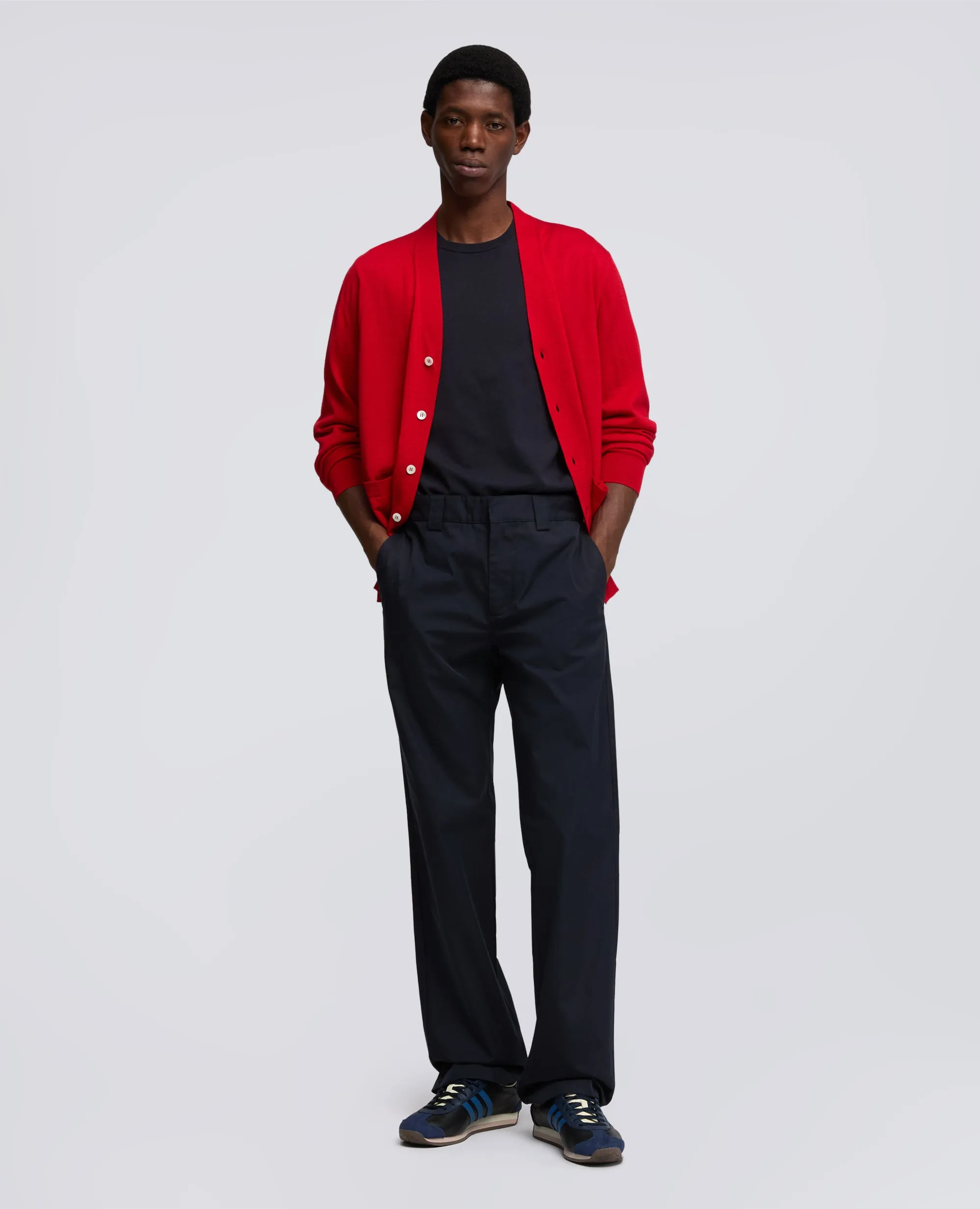 PANTALONE IN TWILL DI COTONE NYLON TINTO PEZZA - NAVY sold by Aspesi product image thumbnail 2