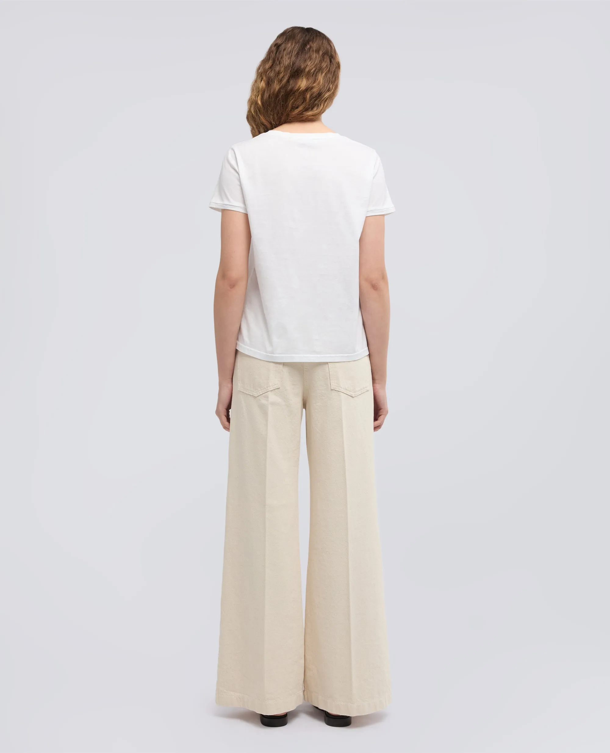 T-SHIRT IN JERSEY DI COTONE - BIANCO sold by Aspesi product image thumbnail 3