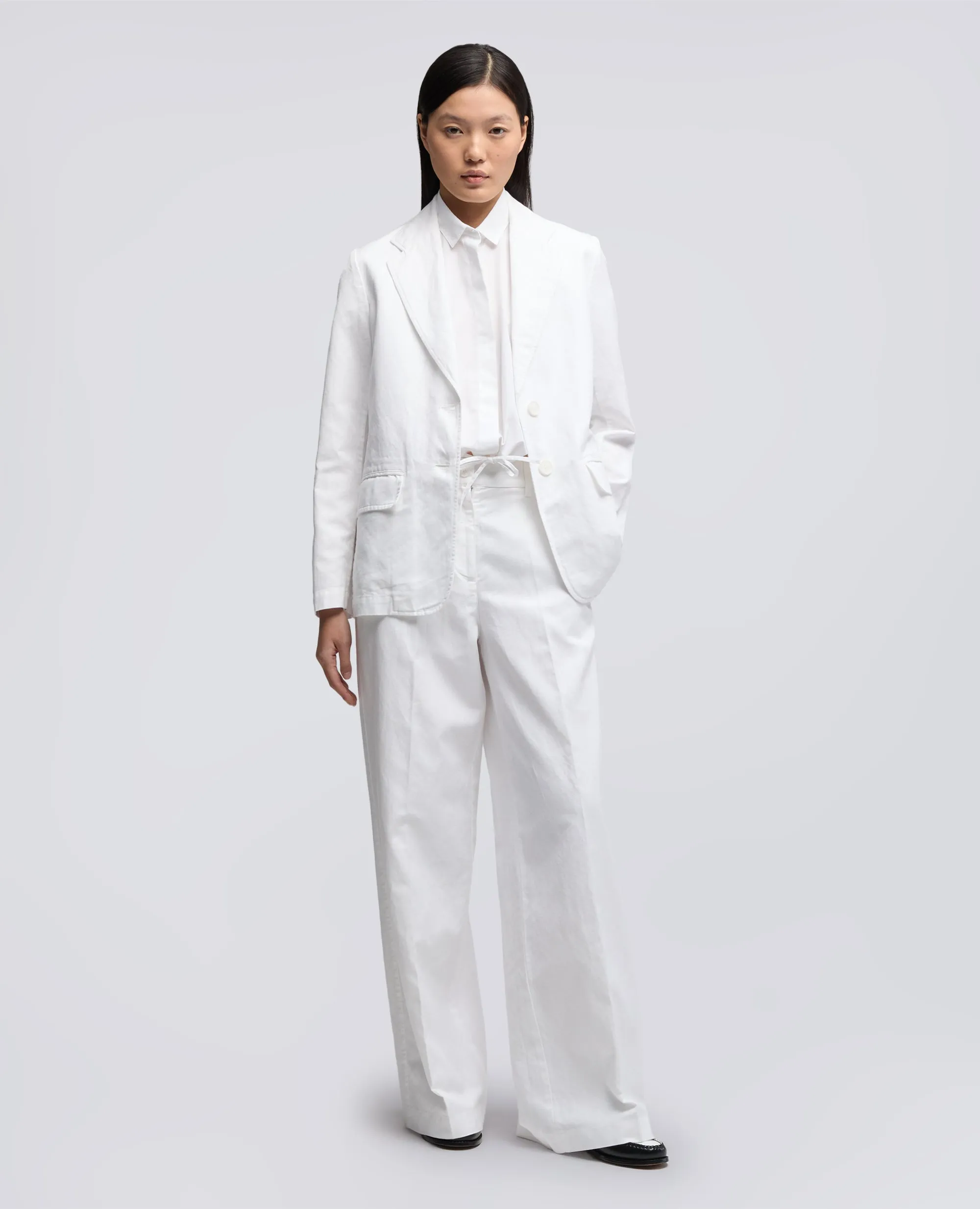 CAMICIA IN POPELINE DI COTONE - BIANCO sold by Aspesi product image thumbnail 2