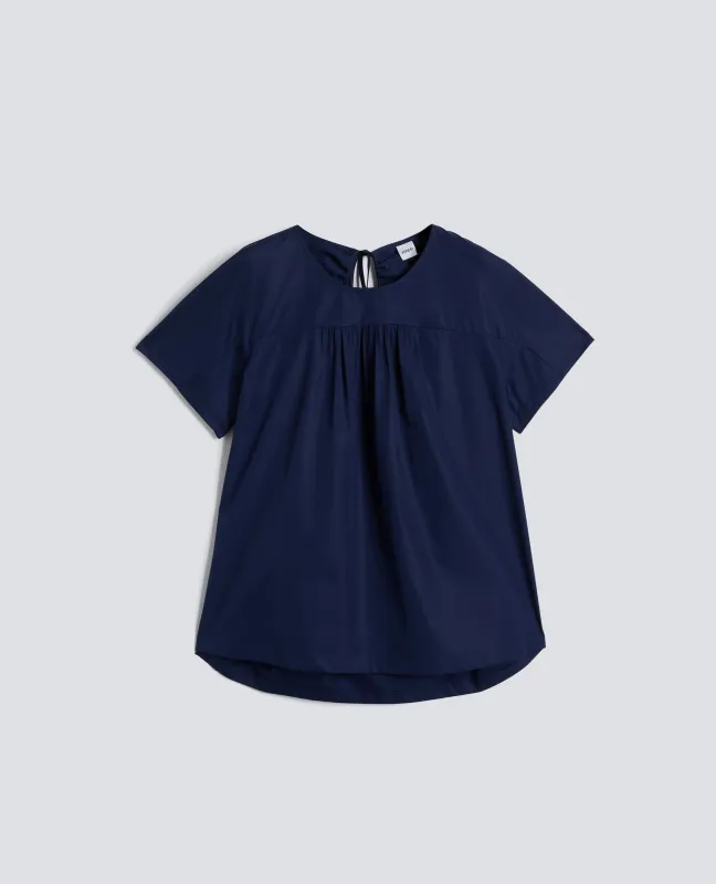 TOP IN POPELINE COTONE - BLUETTE made by Aspesi