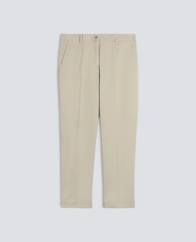 PANTALONE IN TWILL DI COTONE STRETCH - COLONIALE made by Aspesi