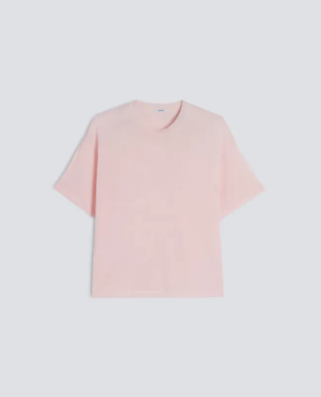 T-SHIRT DI MAGLIA IN MISTO SETA, COTONE E CASHMERE - ROSA made by Aspesi