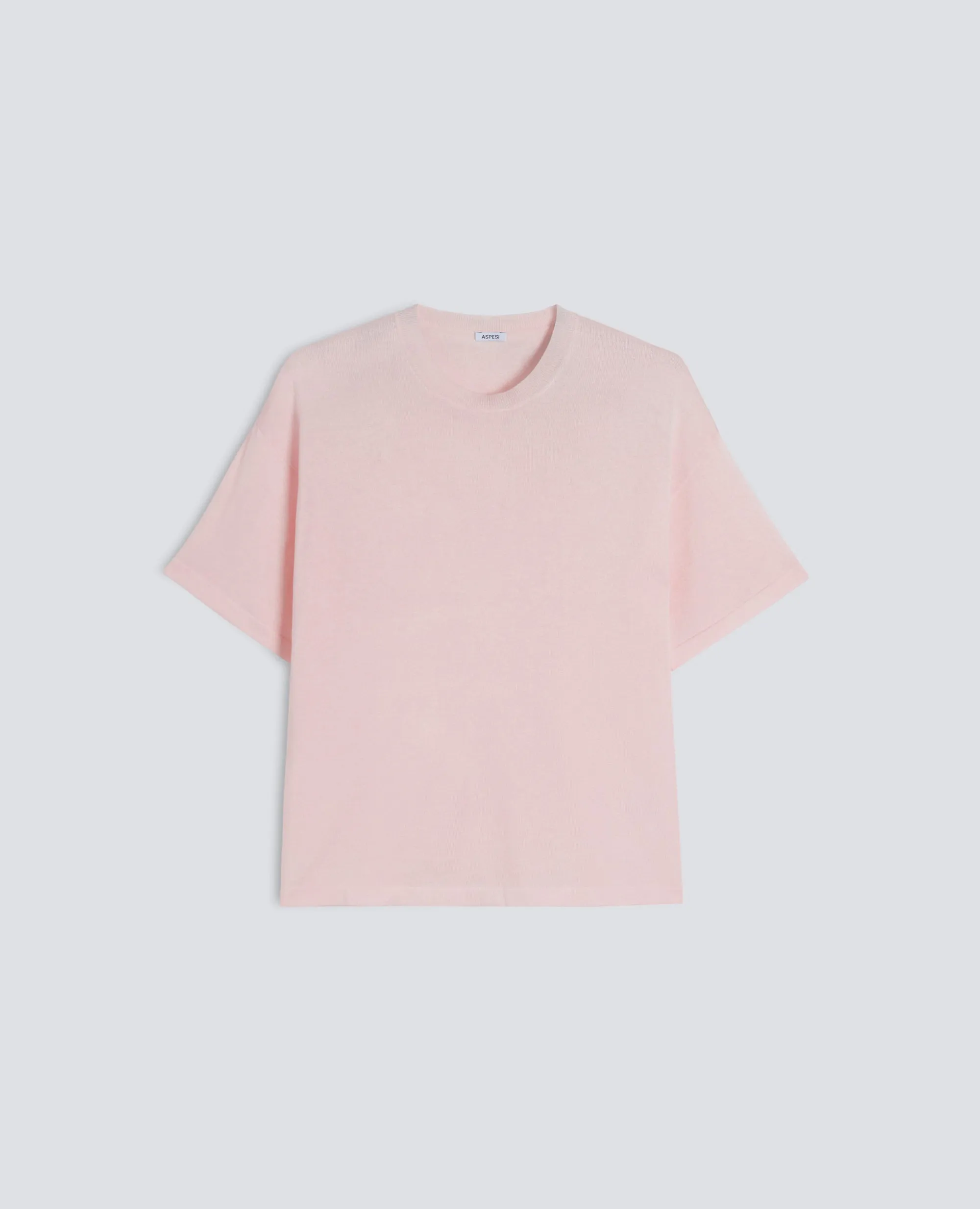 T-SHIRT DI MAGLIA IN MISTO SETA, COTONE E CASHMERE - ROSA sold by Aspesi