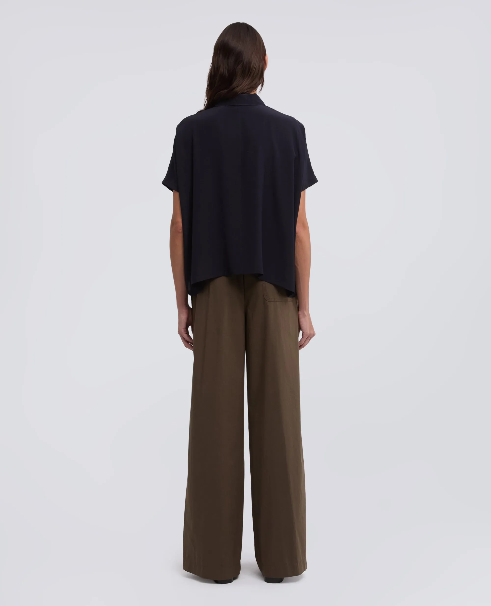 CAMICIA IN CREPE DE CHINE SETA - NAVY sold by Aspesi product image thumbnail 3