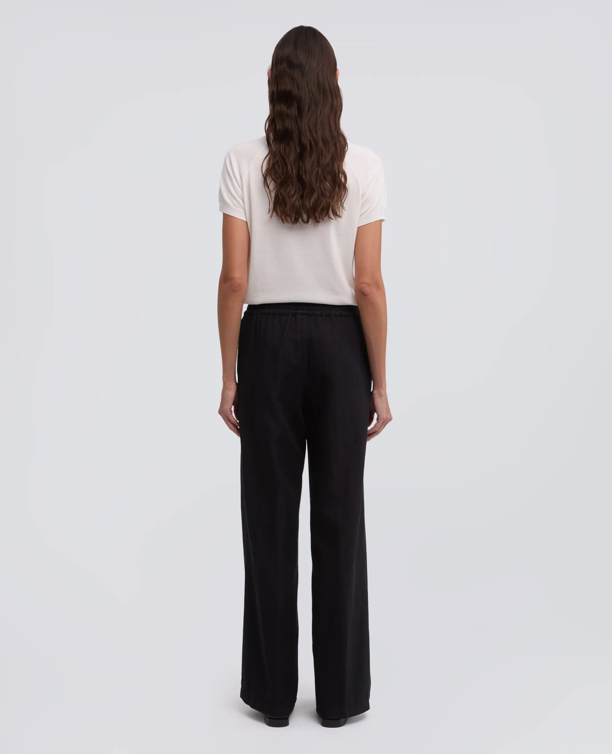 PANTALONE IN GABARDINE IN COTONE E LINO FIAMMATO TINTO CAPO - NAVY sold by Aspesi product image thumbnail 3