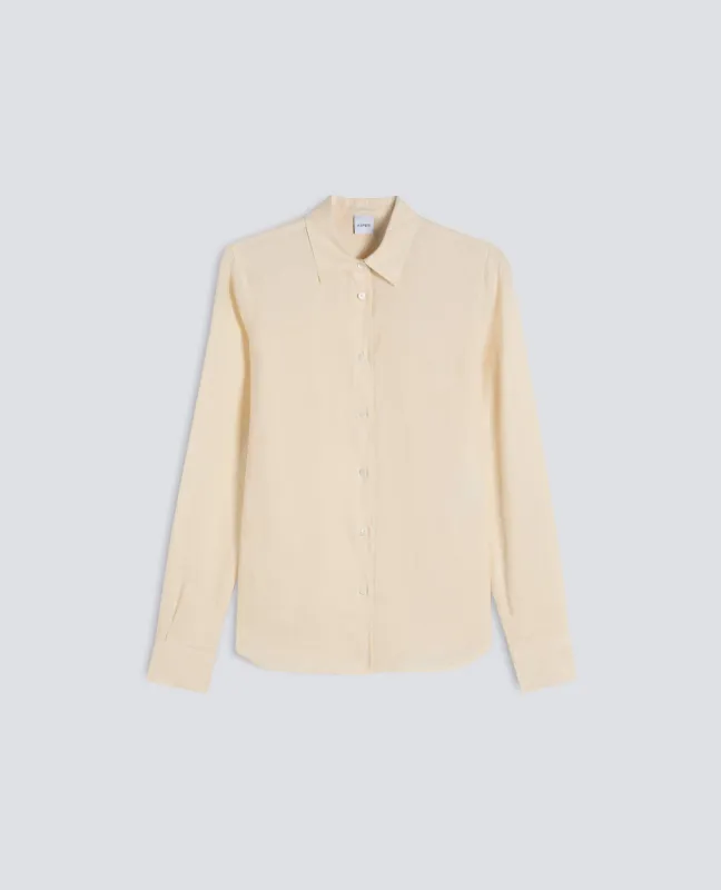 CAMICIA CLASSICA IN LINO - NATURALE sold by Aspesi