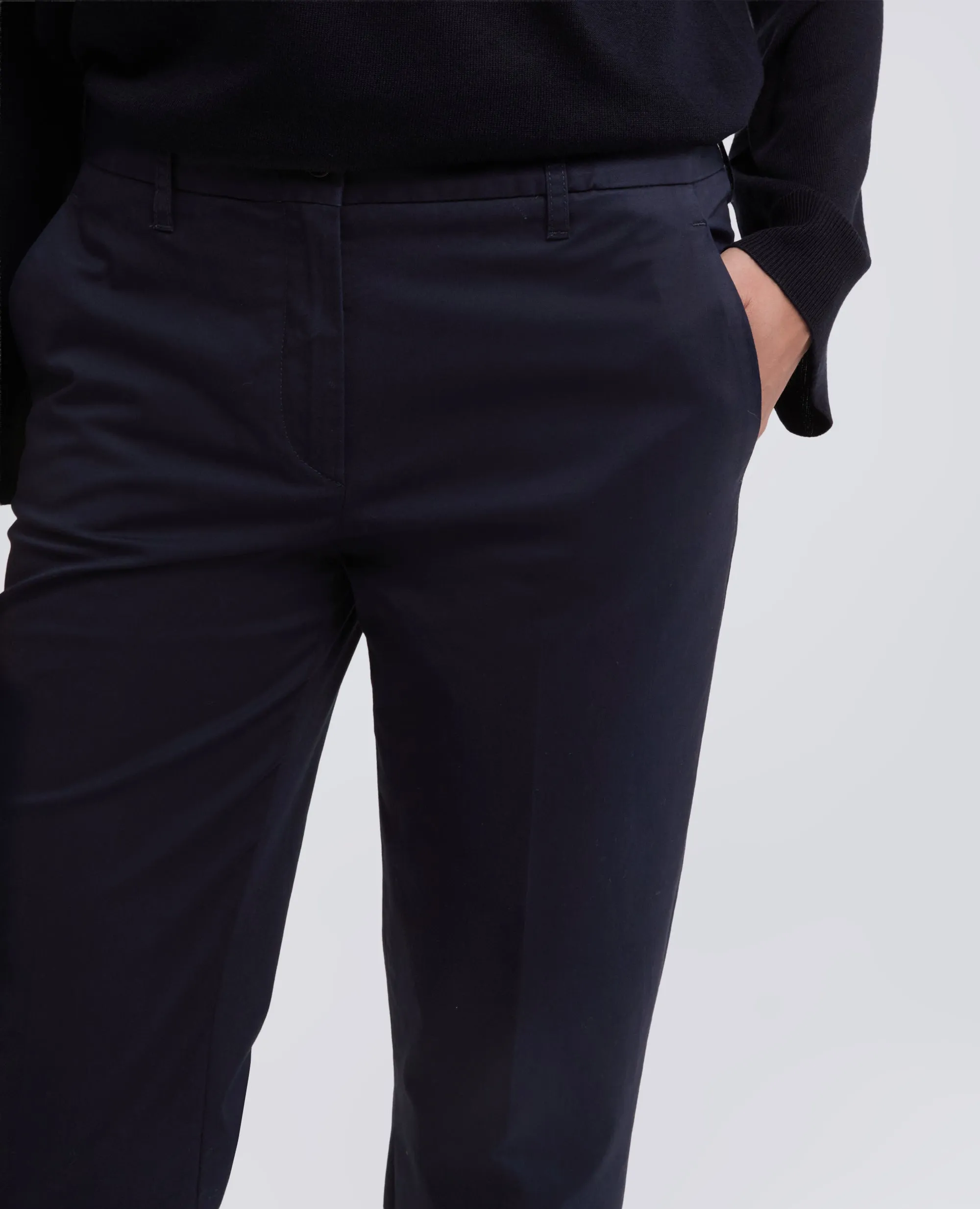 PANTALONE IN TWILL DI COTONE STRETCH - NAVY sold by Aspesi product image thumbnail 4