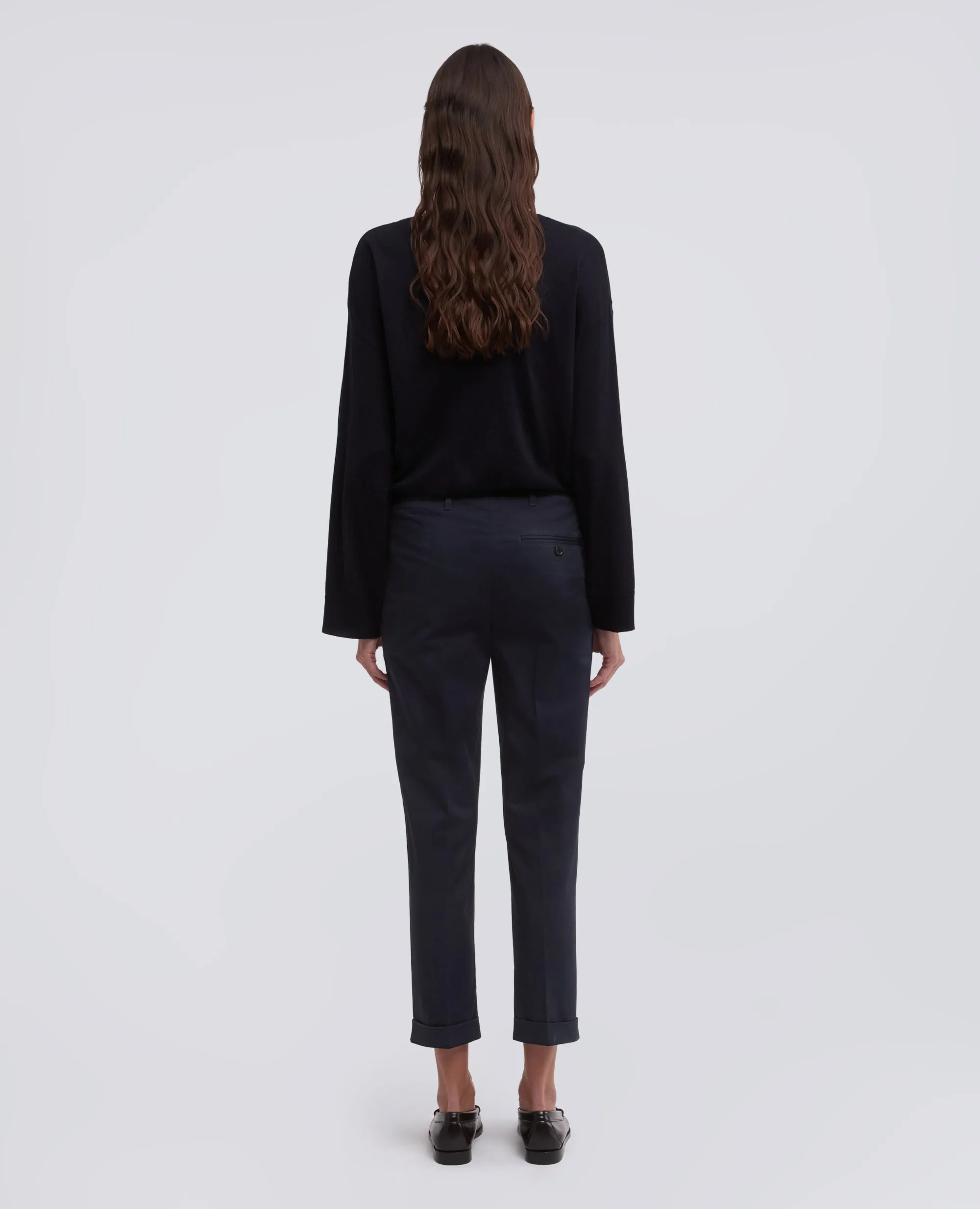 PANTALONE IN TWILL DI COTONE STRETCH - NAVY sold by Aspesi product image thumbnail 3