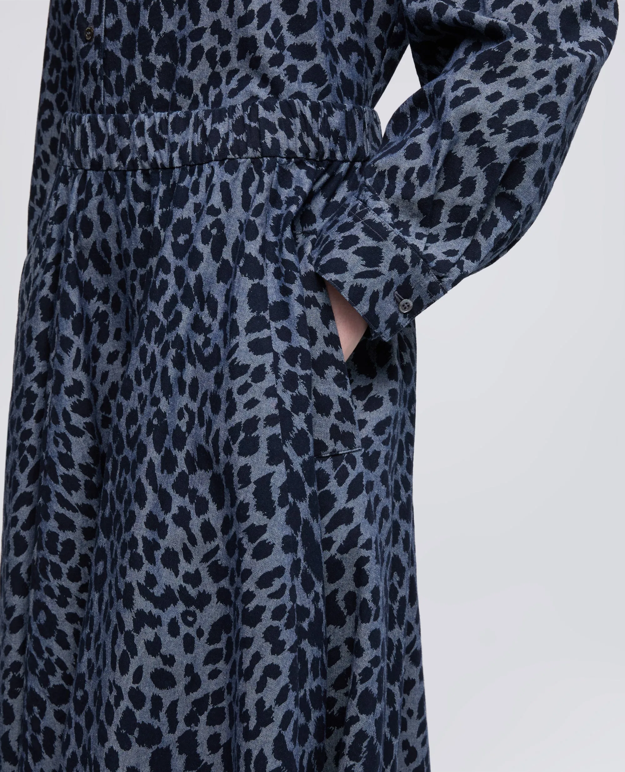 GONNA IN CHAMBRAY DI COTONE GIAPPONESE - ANIMALIER sold by Aspesi product image thumbnail 4