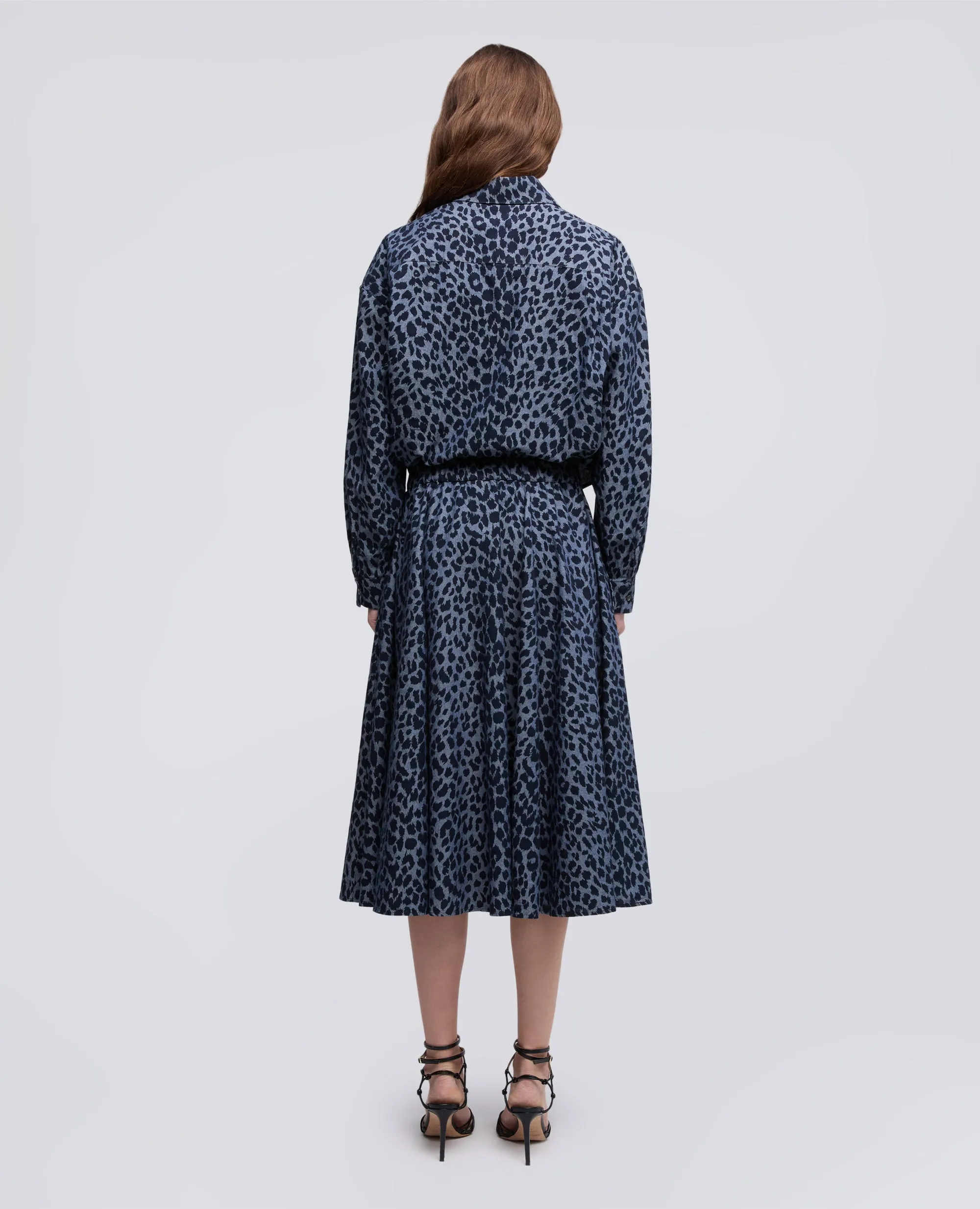 GONNA IN CHAMBRAY DI COTONE GIAPPONESE - ANIMALIER sold by Aspesi product image thumbnail 3